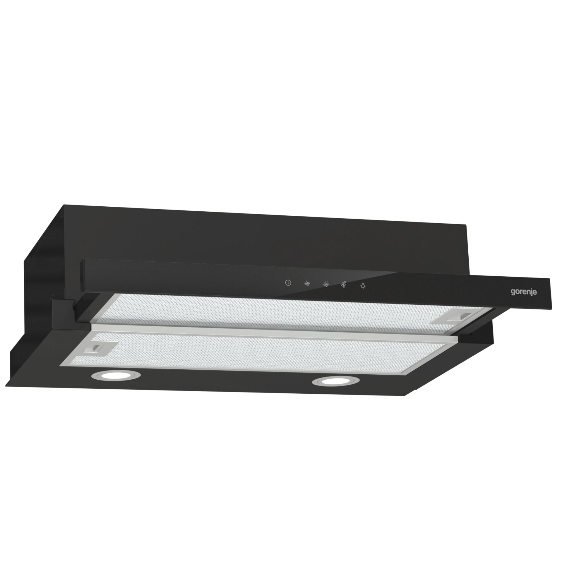 Gorenje TH64E4BG black flat screen cooker hood, 60cm