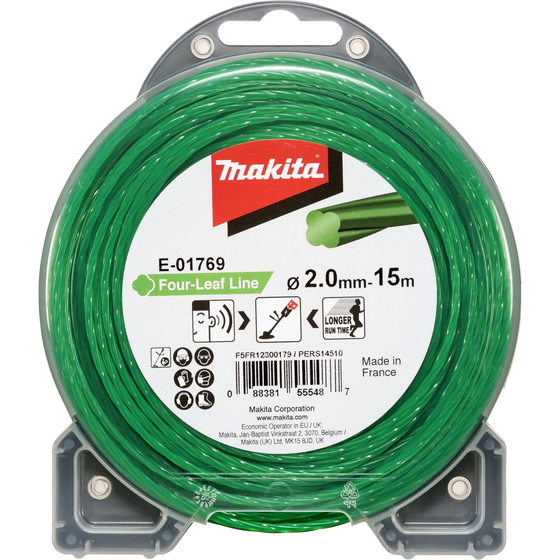 Makita E-01769 Mowing String Four Leaf 2,0mmx15m