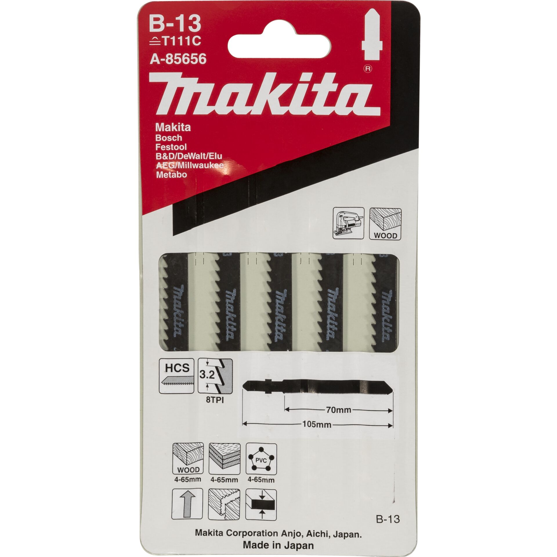 Makita A-85656 Jigsaw Blade B-13