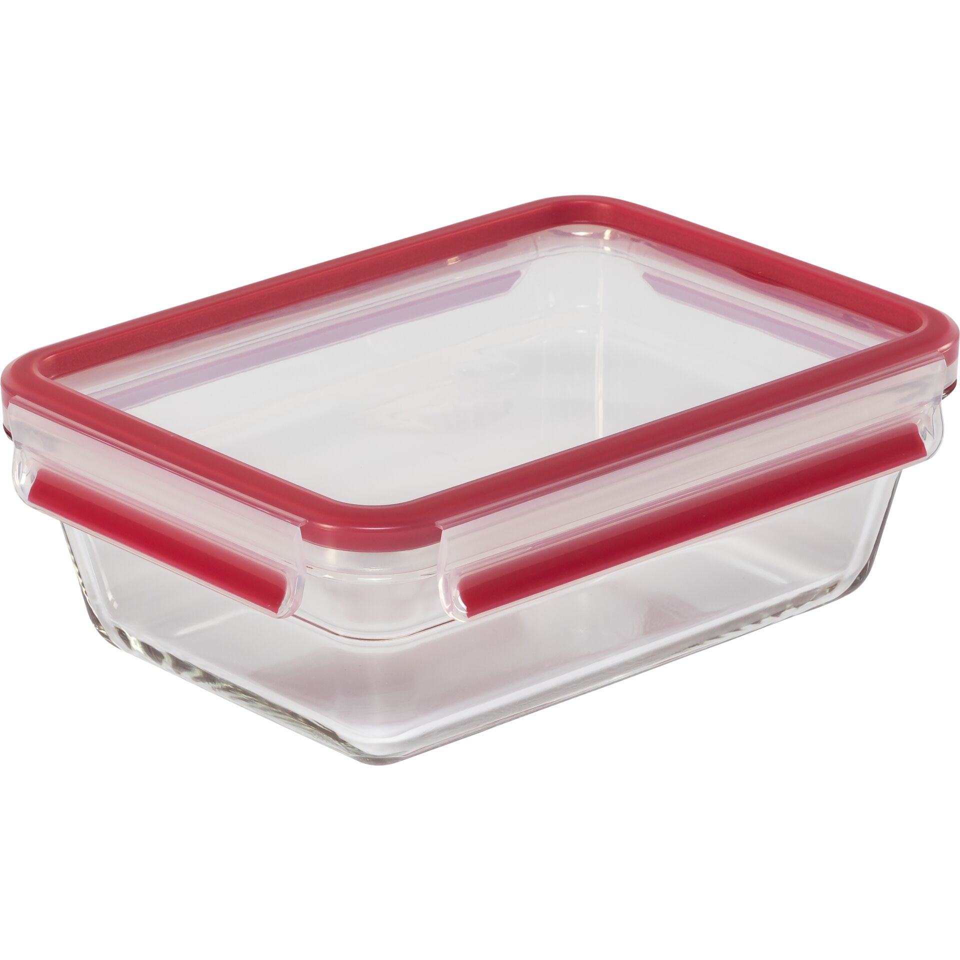 Emsa Clip&Close Glass Food Container 1,3 L red