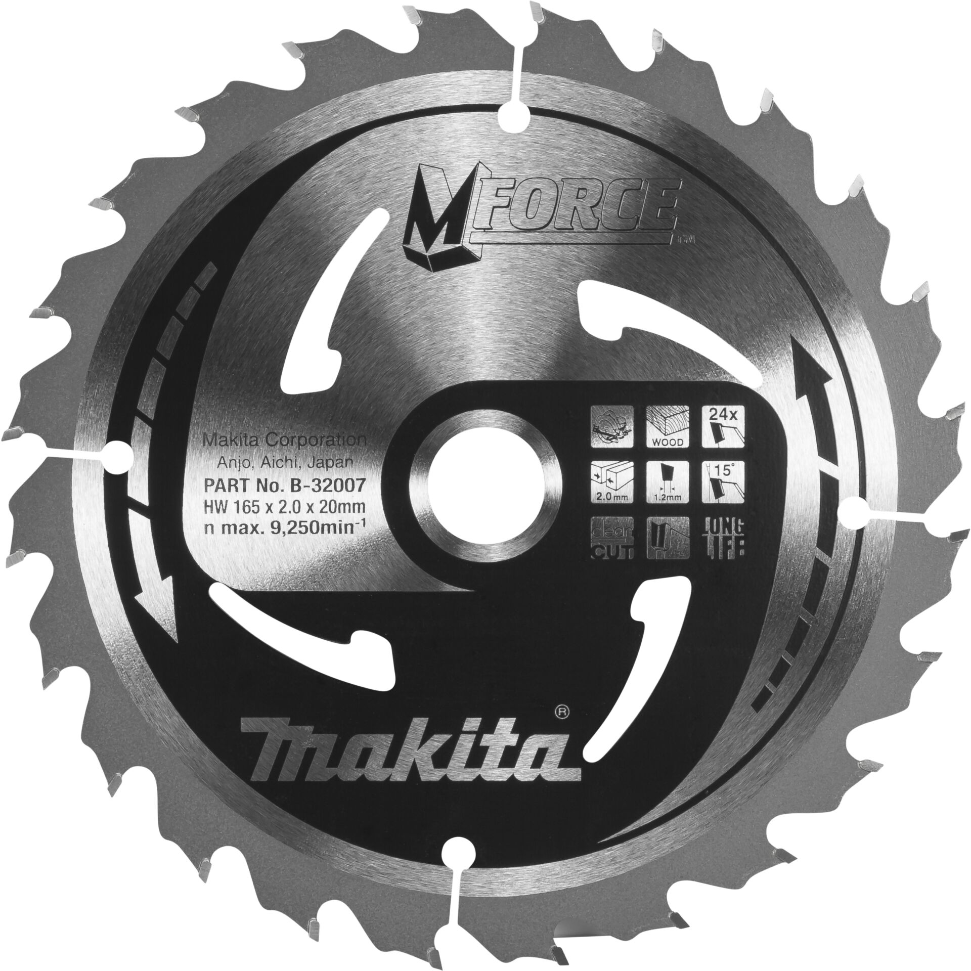 Makita B-32007 M-FORCE Saw Blade 165x20x24Z
