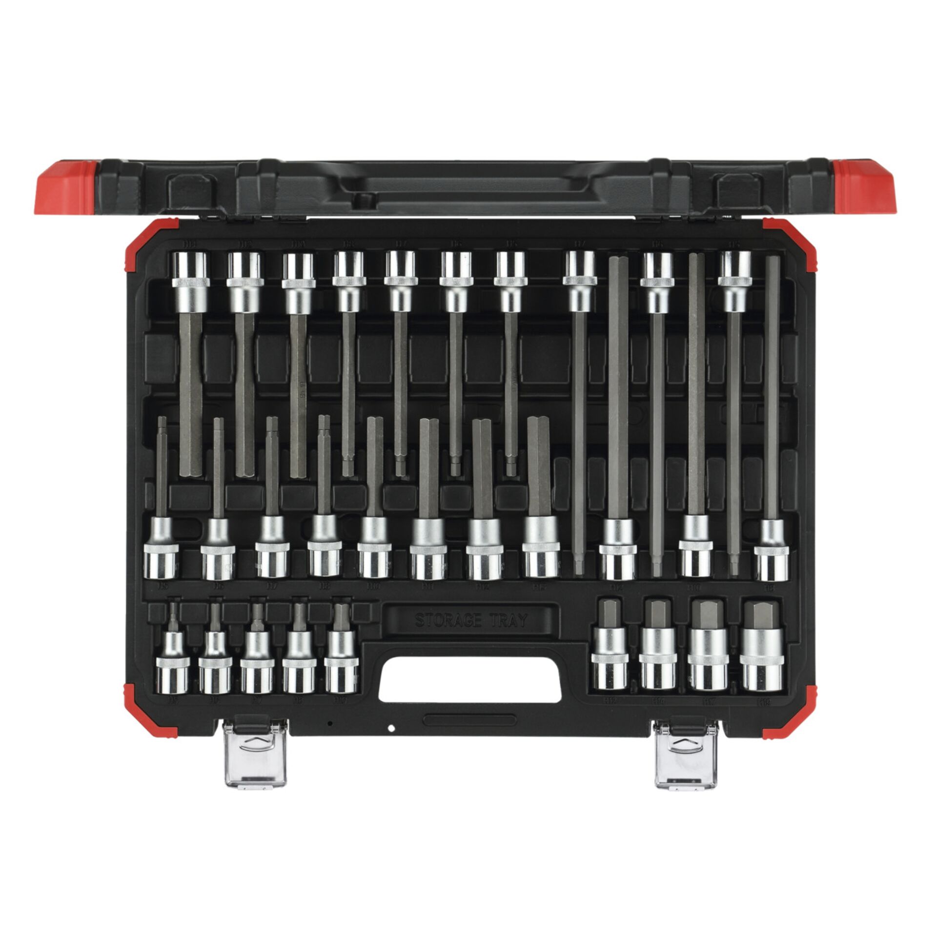 GEDORE red Screwdriver Bit Sockets 1/2 hex 30-pieces