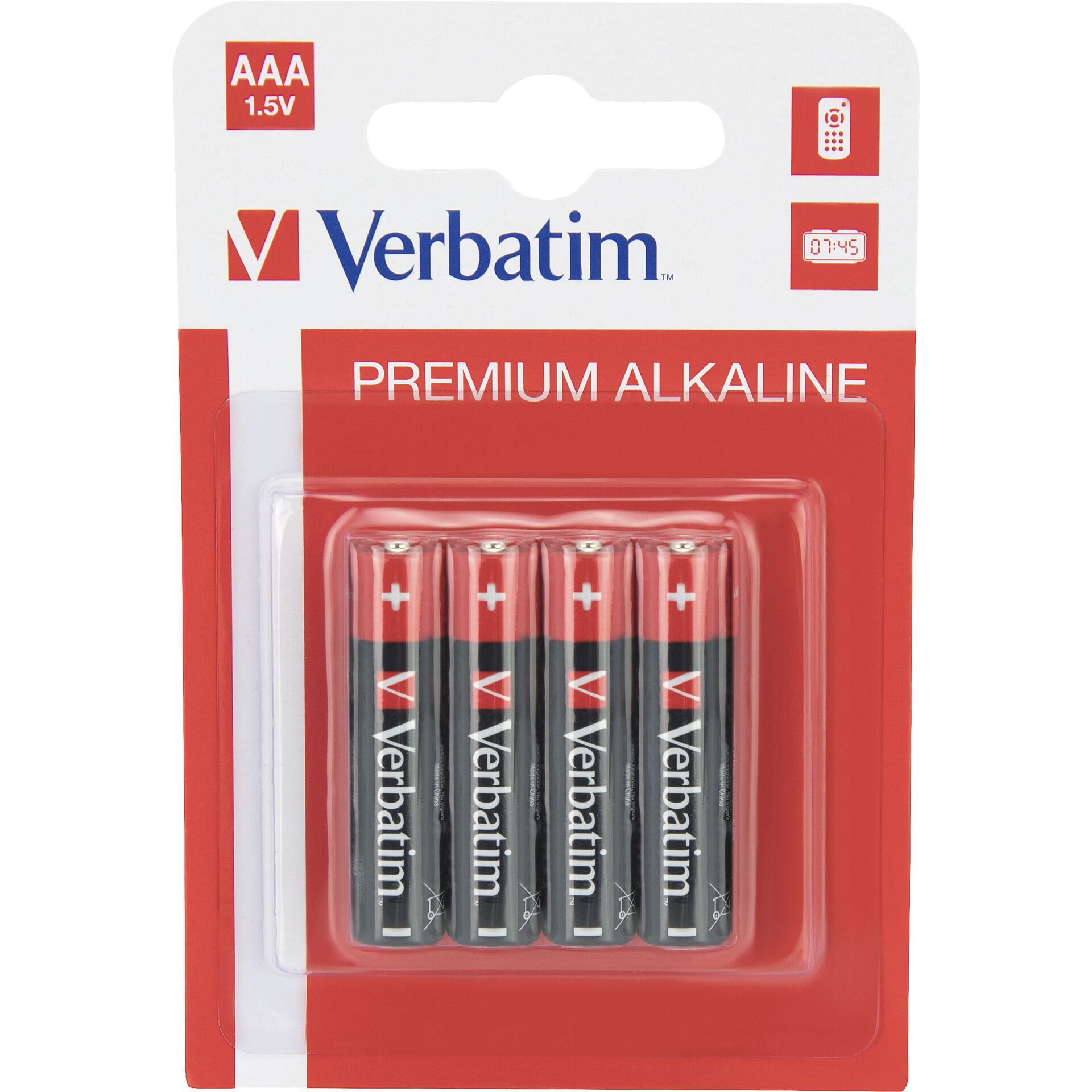 1x4 Verbatim Alkaline Battery Micro AAA LR 03
