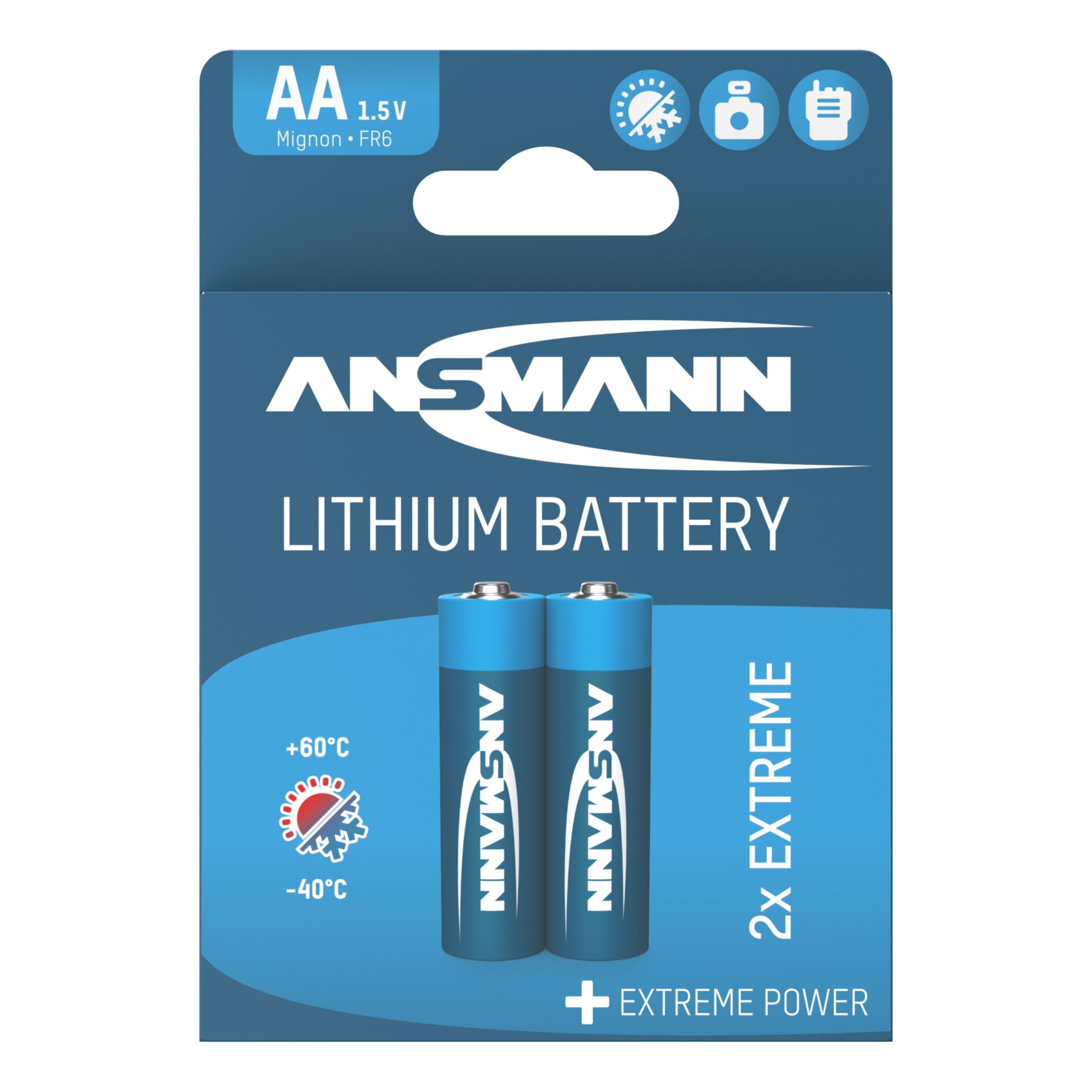 100x2 Ansmann Lithium Mignon AA LR 6 Extreme