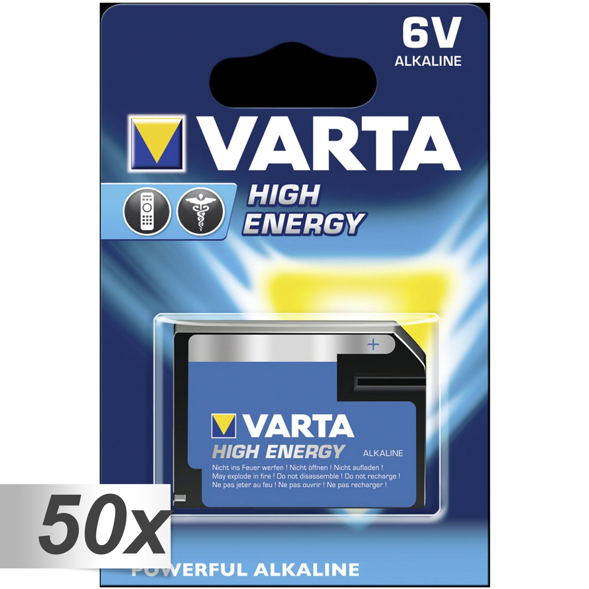 50x1 Varta Longlife Power Flat Pack 4 LR 61 PU master box