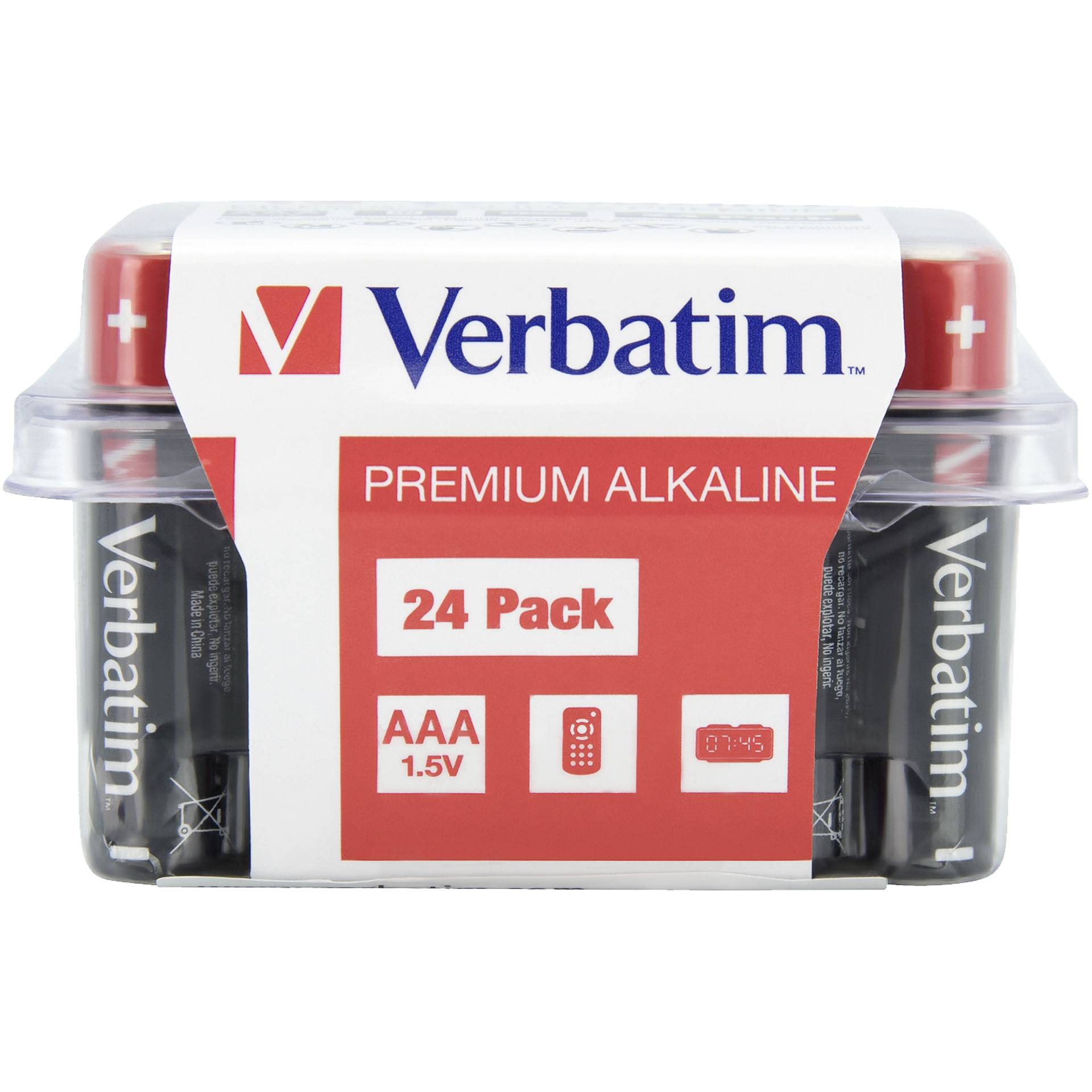 1x24 Verbatim Alkaline battery Micro AAA LR 03 PVC Box 49504