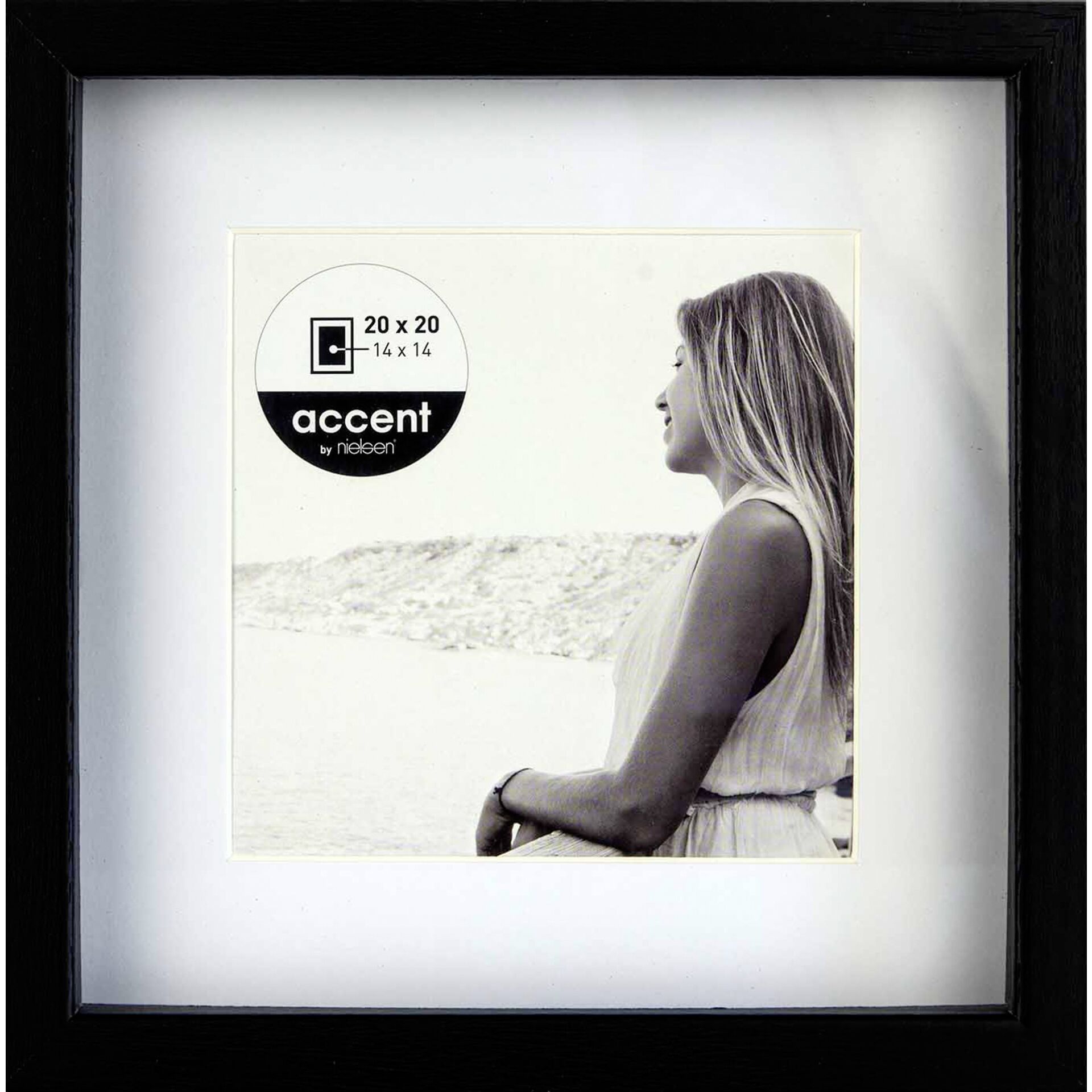 Nielsen Aura black 20x20 Wood incl. Passepartout 1115000