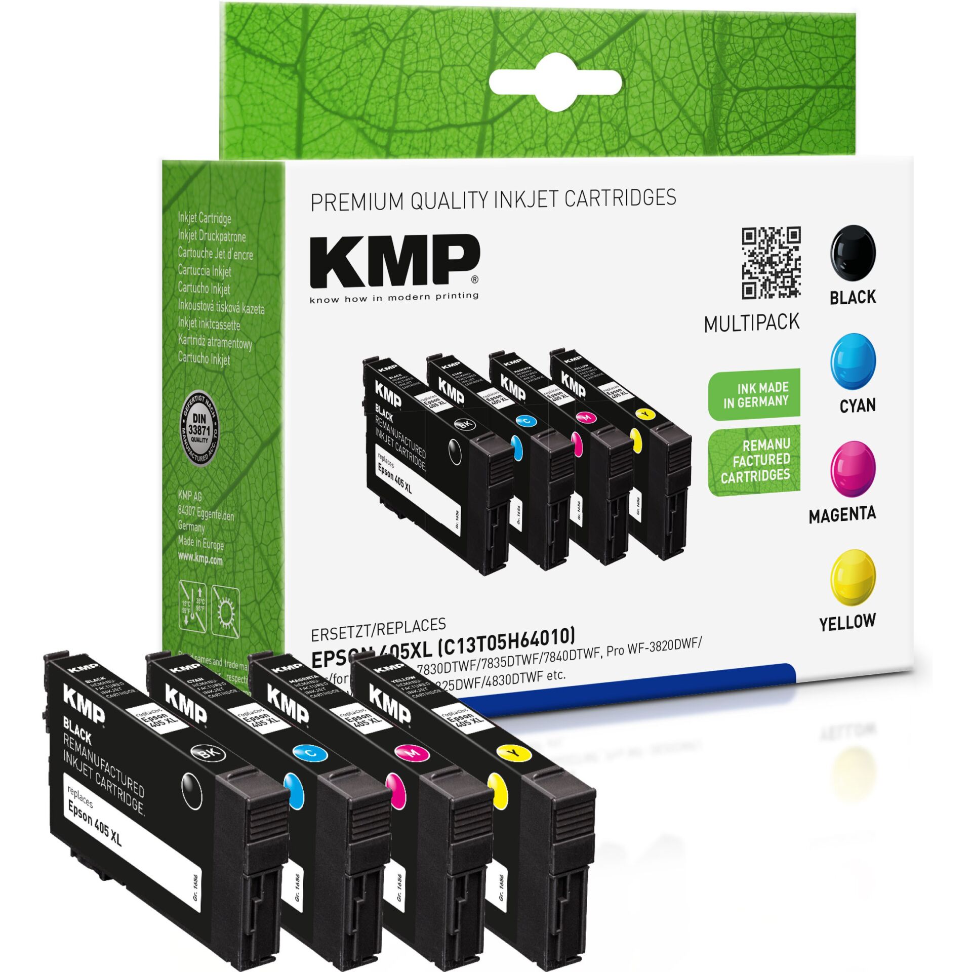 KMP ink cartridges 4 pcs. Pack comp. with Epson 405 XL