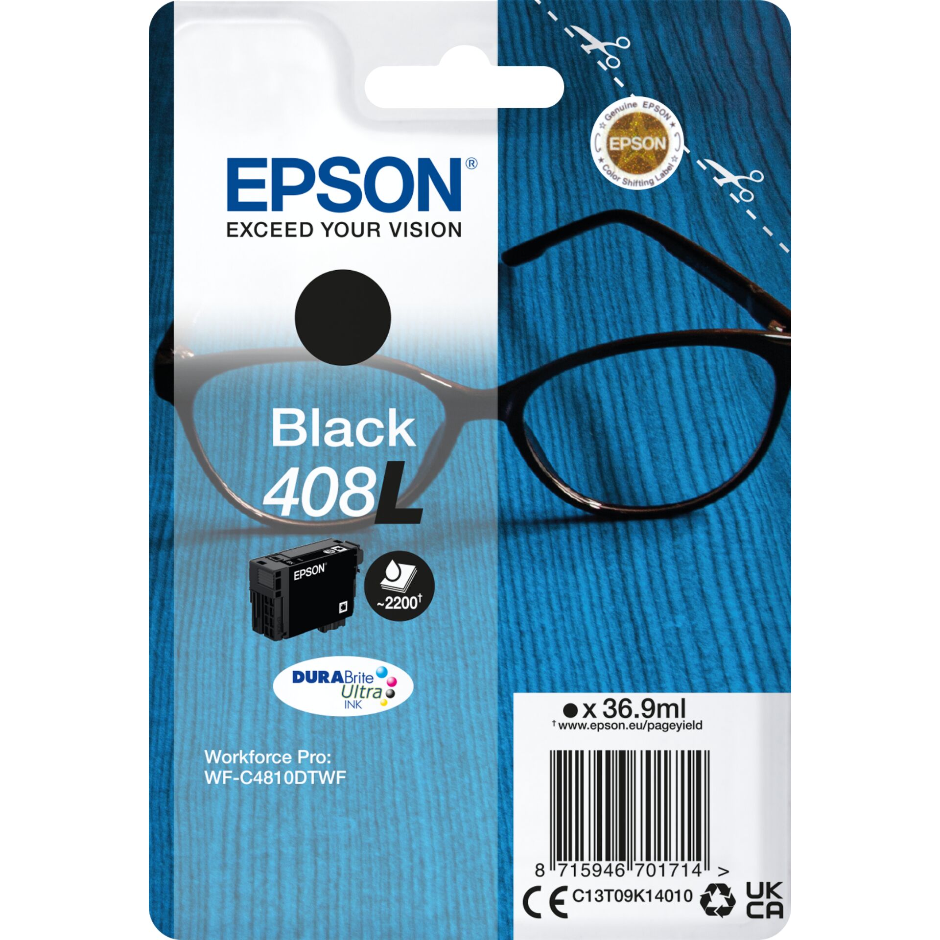 Epson Ink Cartridge black DURABrite Ultra Ink 408 L T 09K1