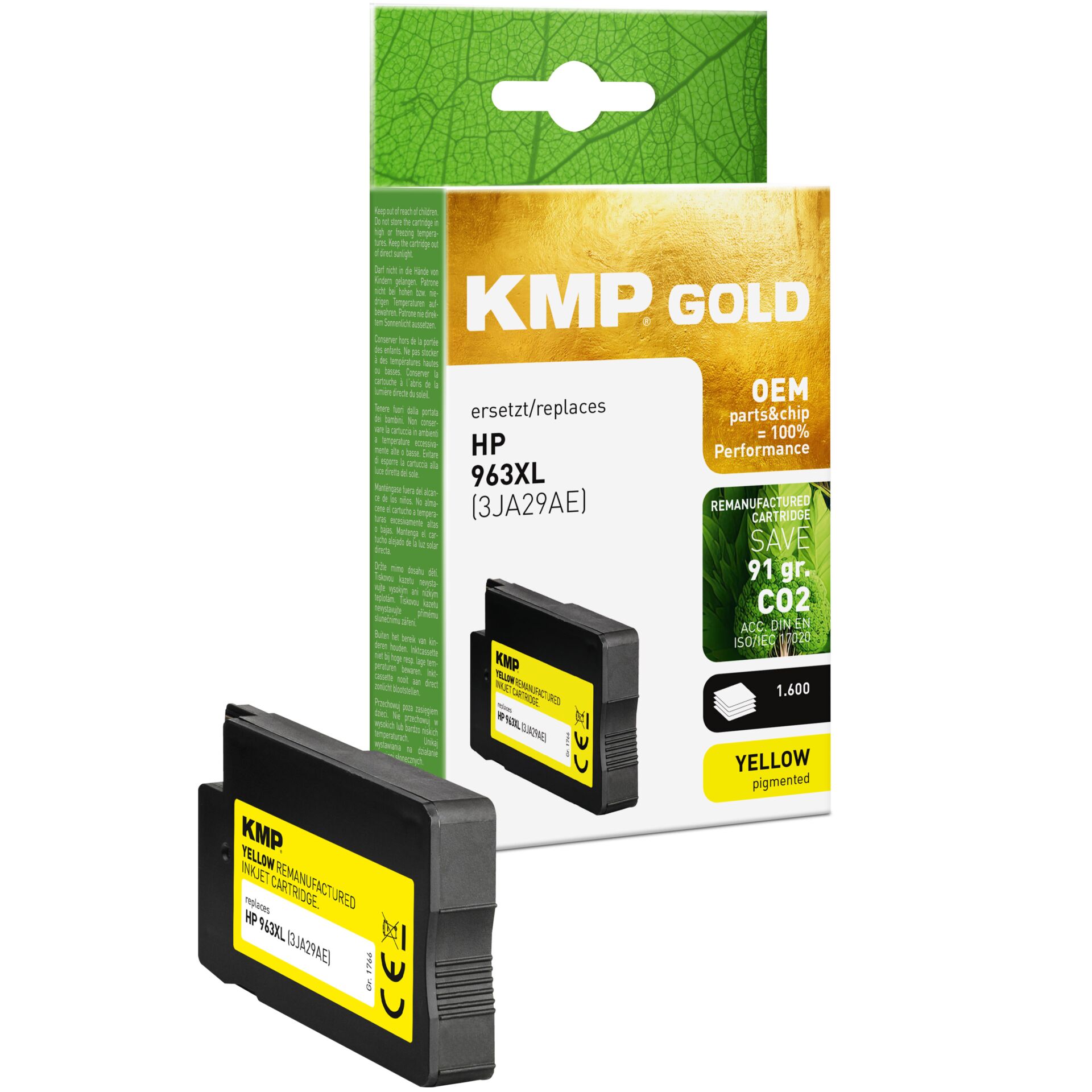 KMP ink cartridge yellow compatible w/ HP 3JA29AE 963 XL