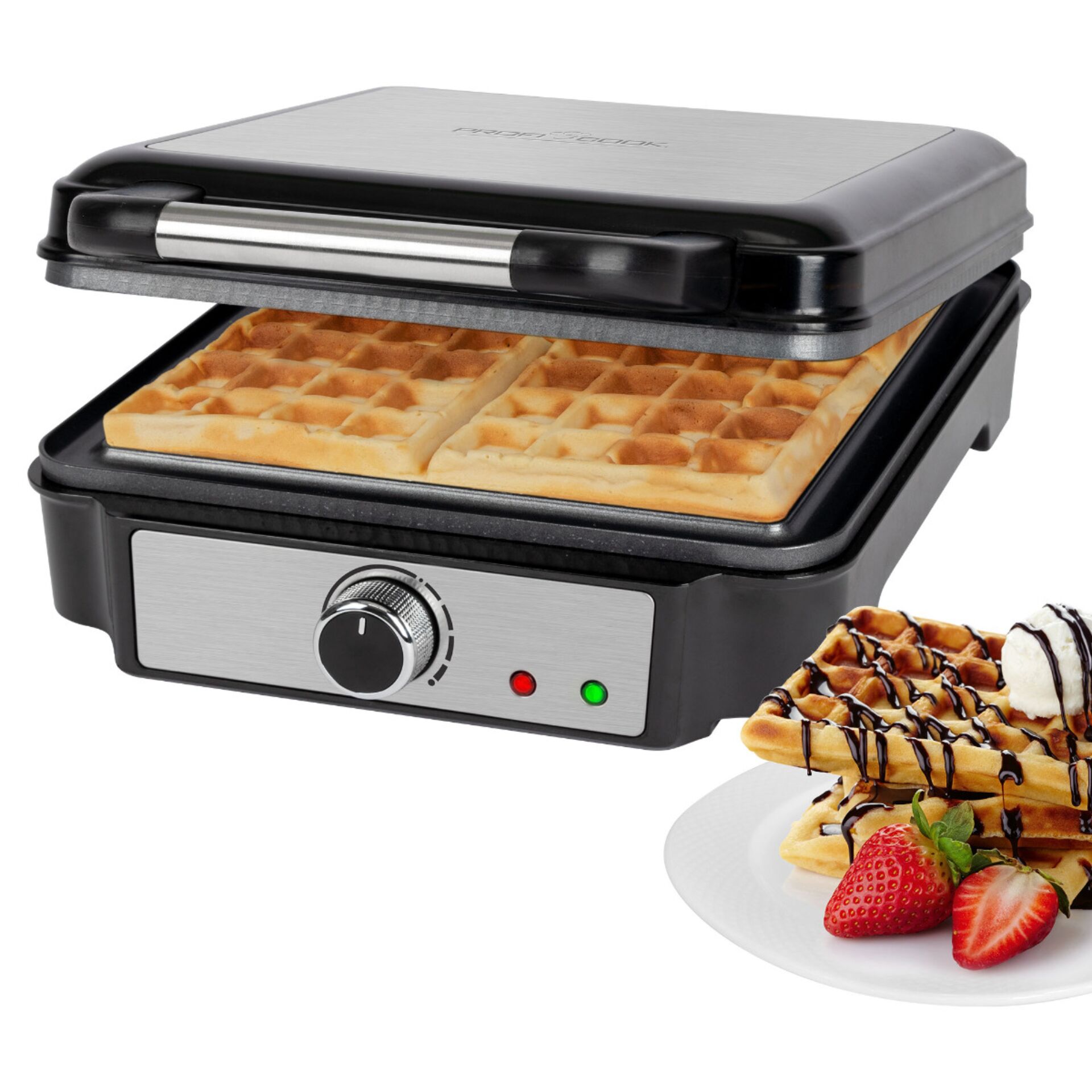 Proficook PC-WA 1241 inox Belgian waffle maker 4-fold