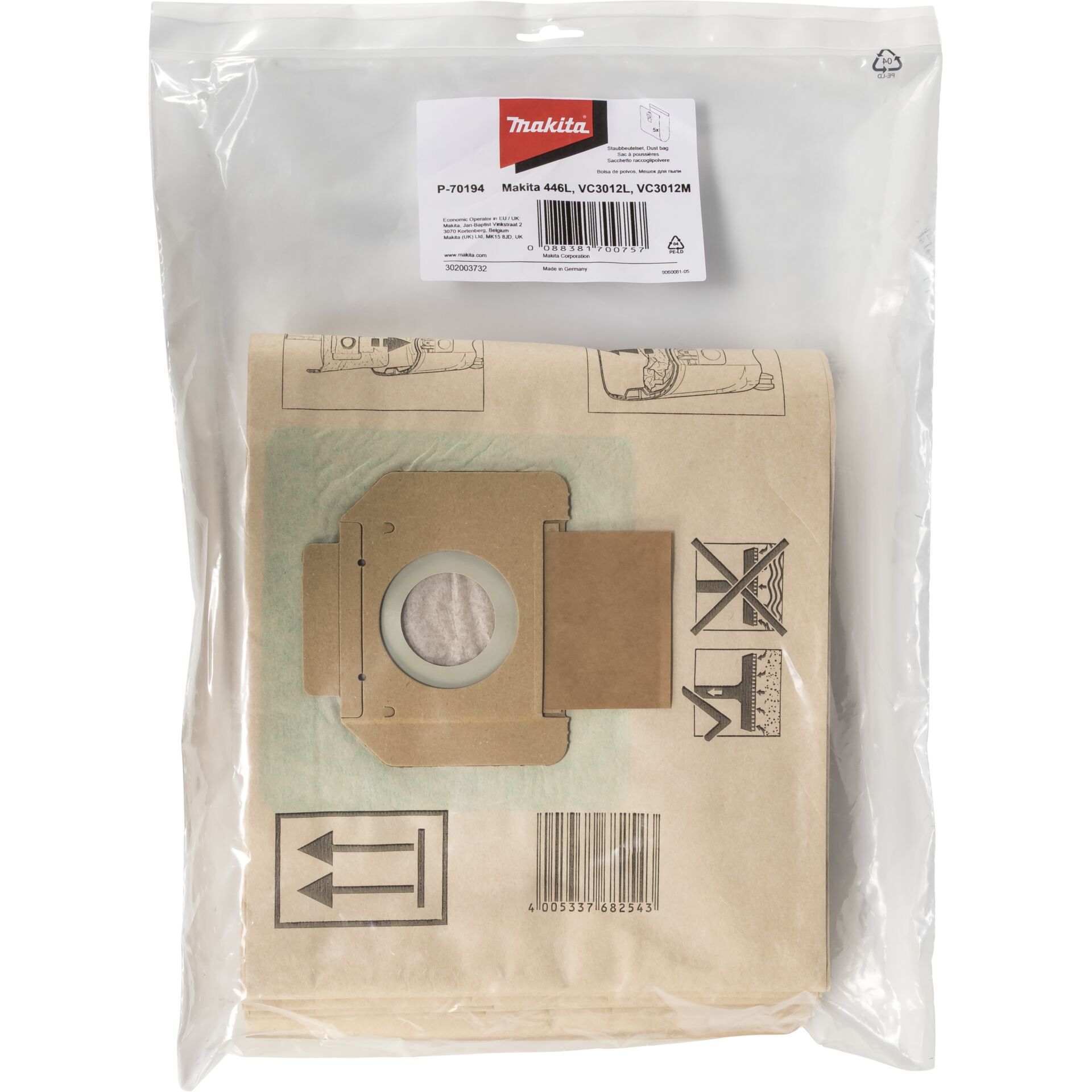 Makita Filter Bag L 5Stk