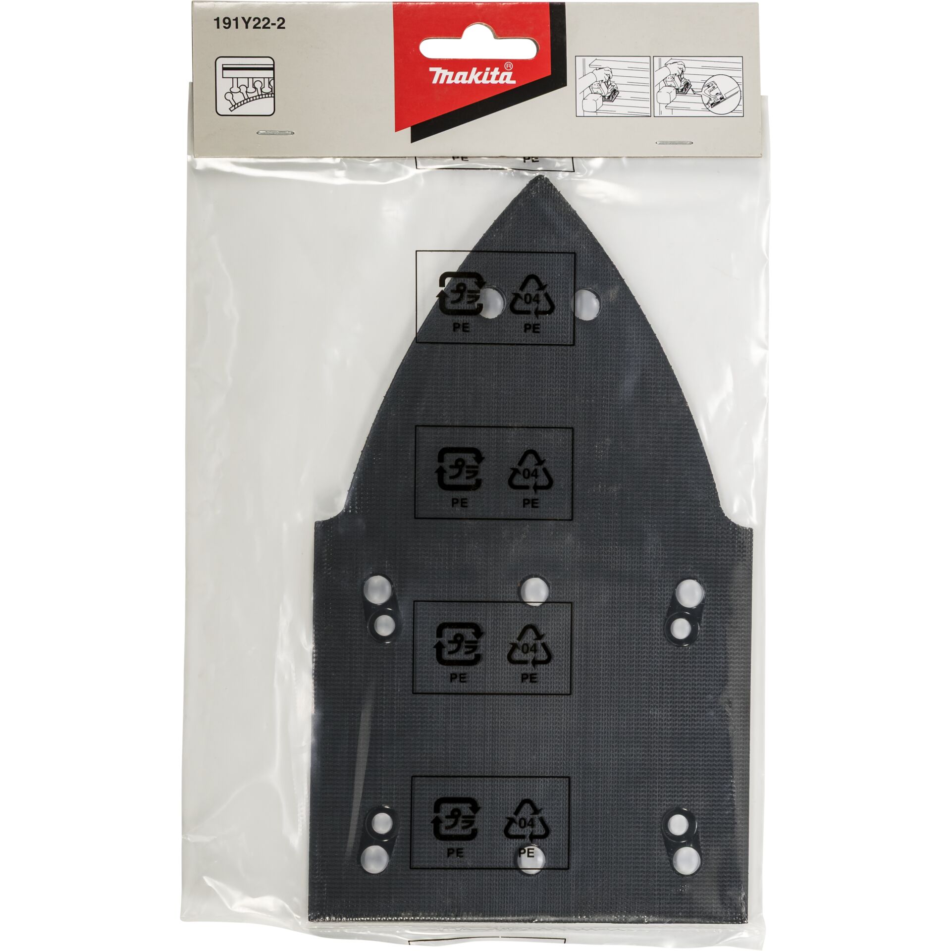 Makita Triangular Base Plate Hook & Loop