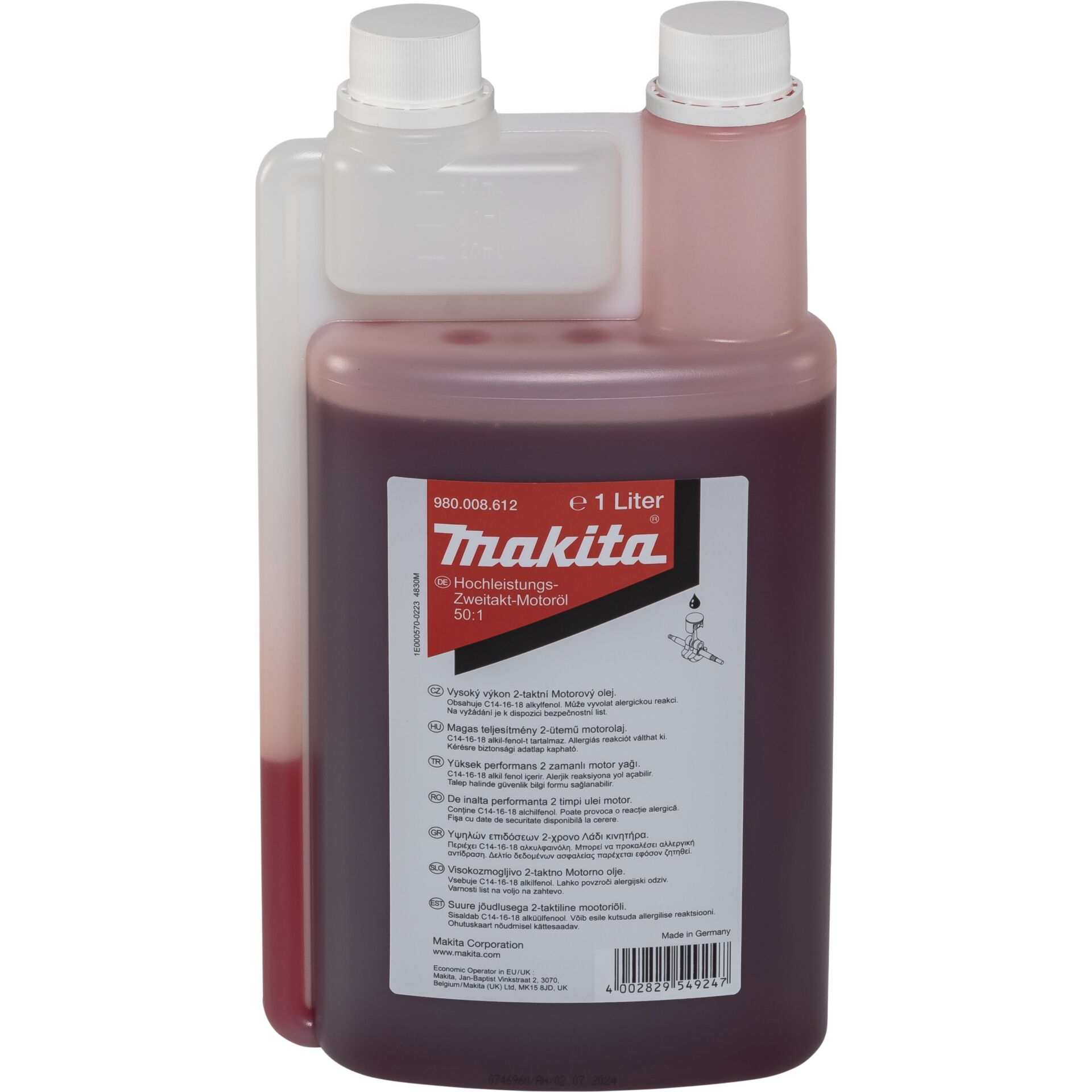Makita 2-stroke oil 1L dosing bottle