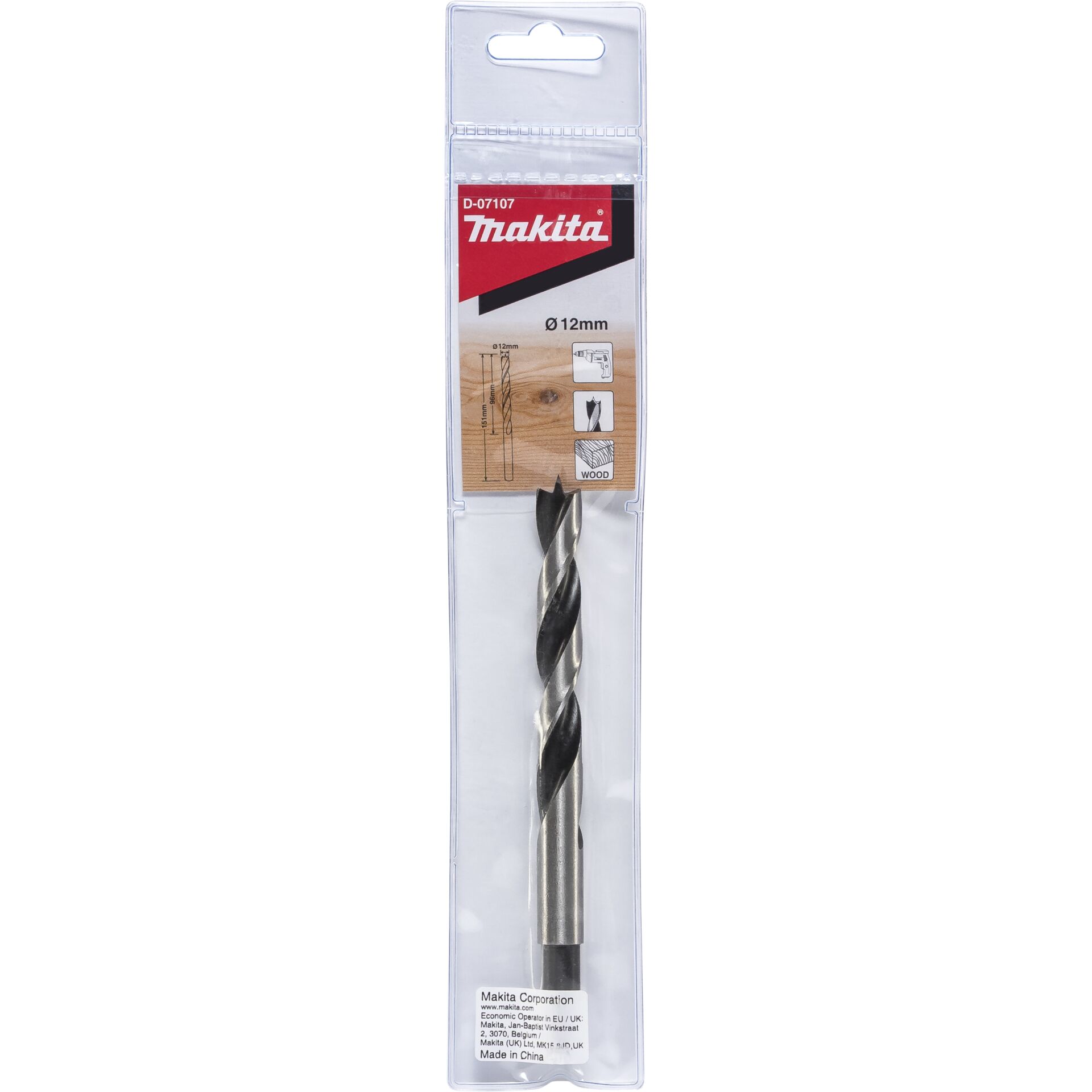Makita Wood Drill Bit 12x155mm