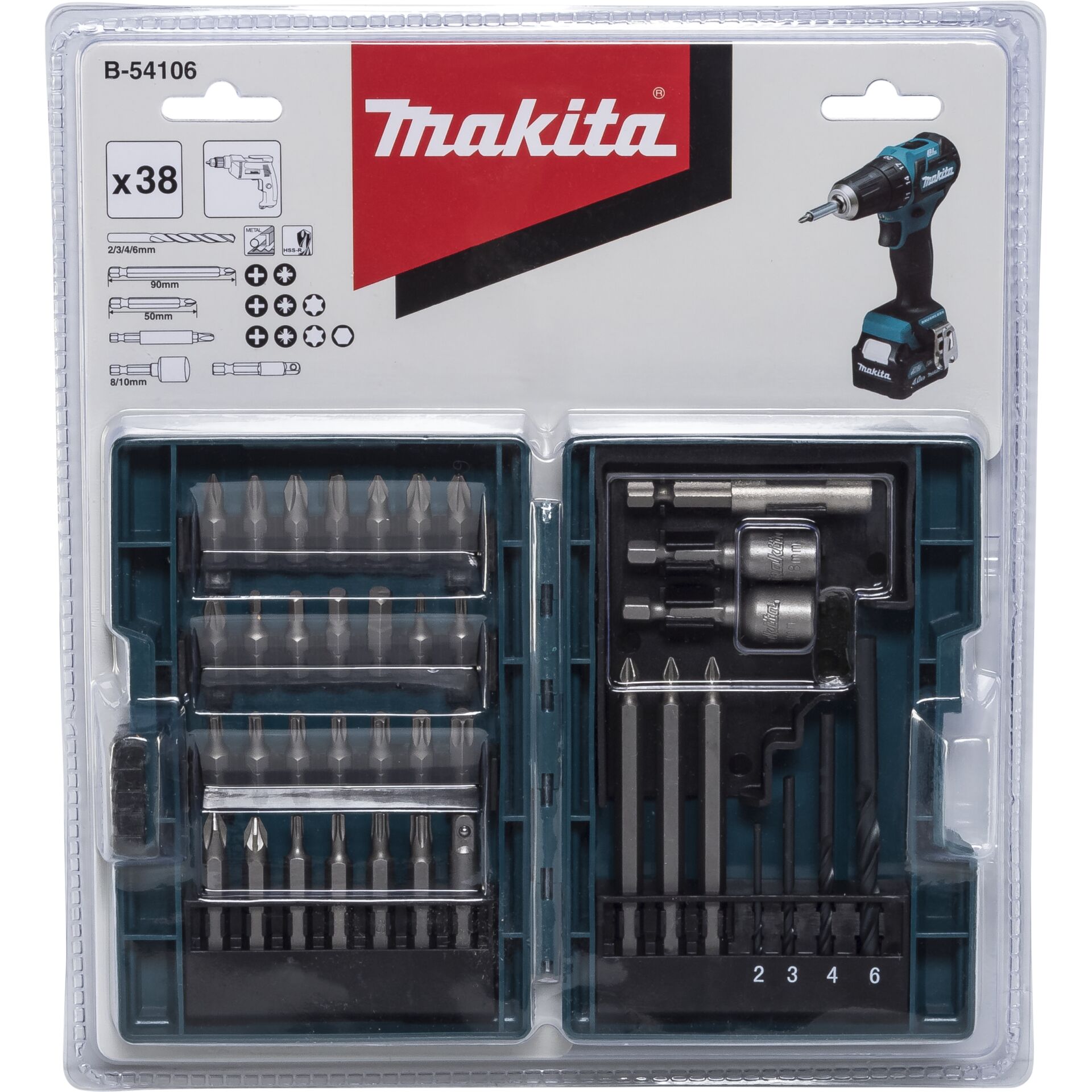 Makita Drill Bit & Screw Bit Set 38 pcs
