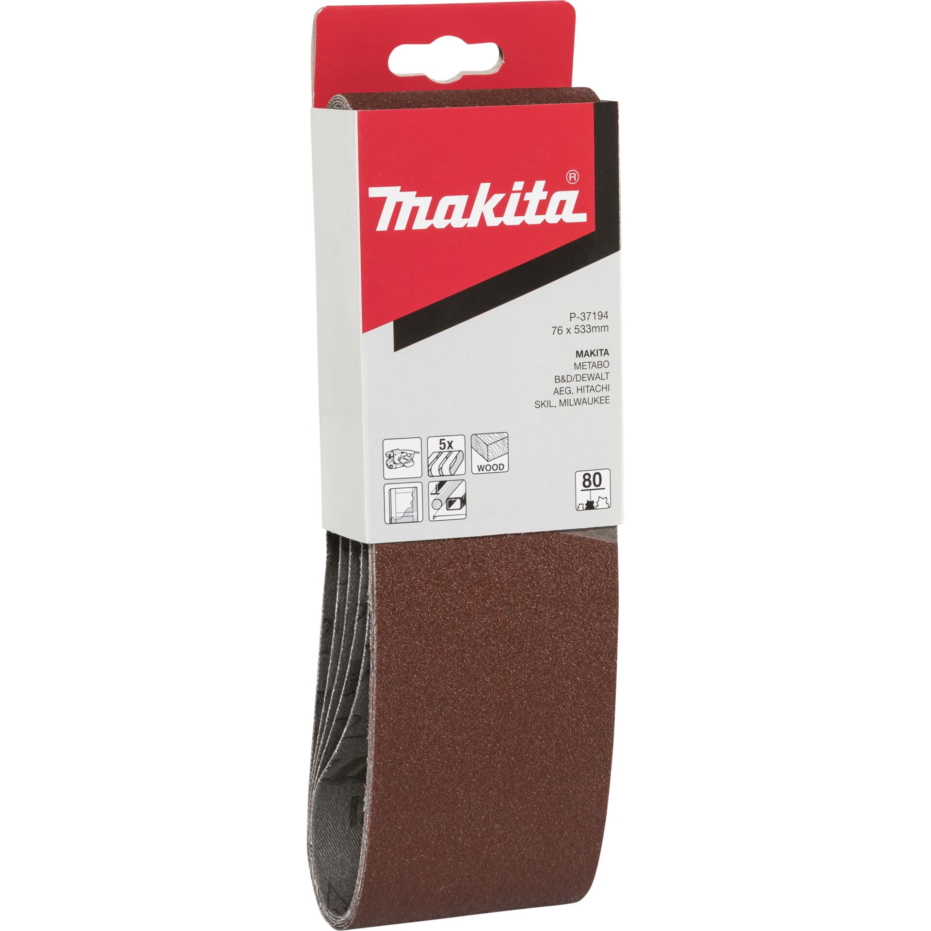 Makita Sanding belt 76x533mm K80