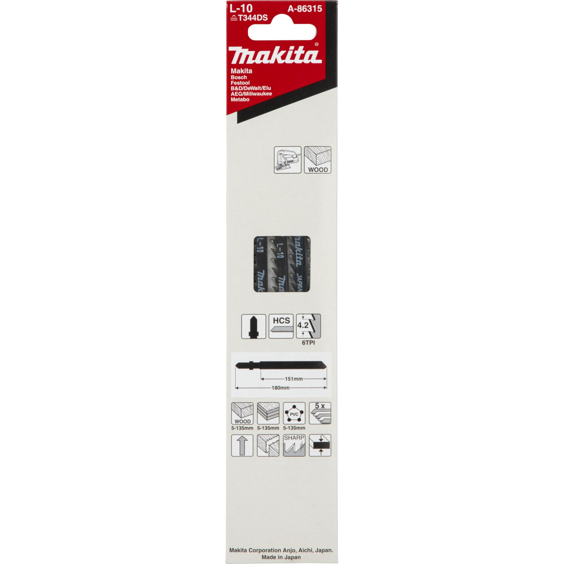 Makita Jigsaw Blade L-10