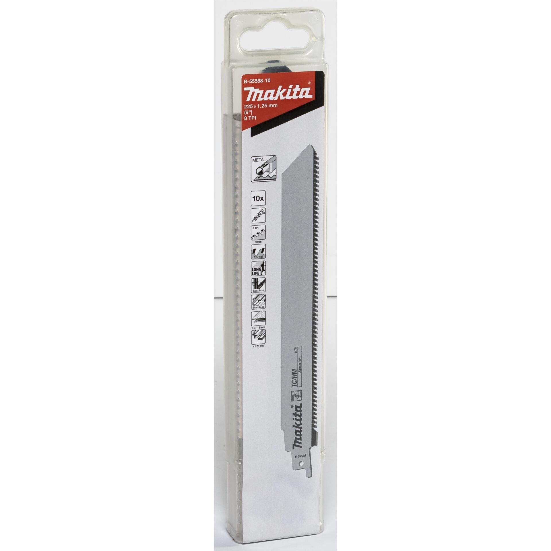 Makita Reciprosaw Blade 228/8T, 10 pcs