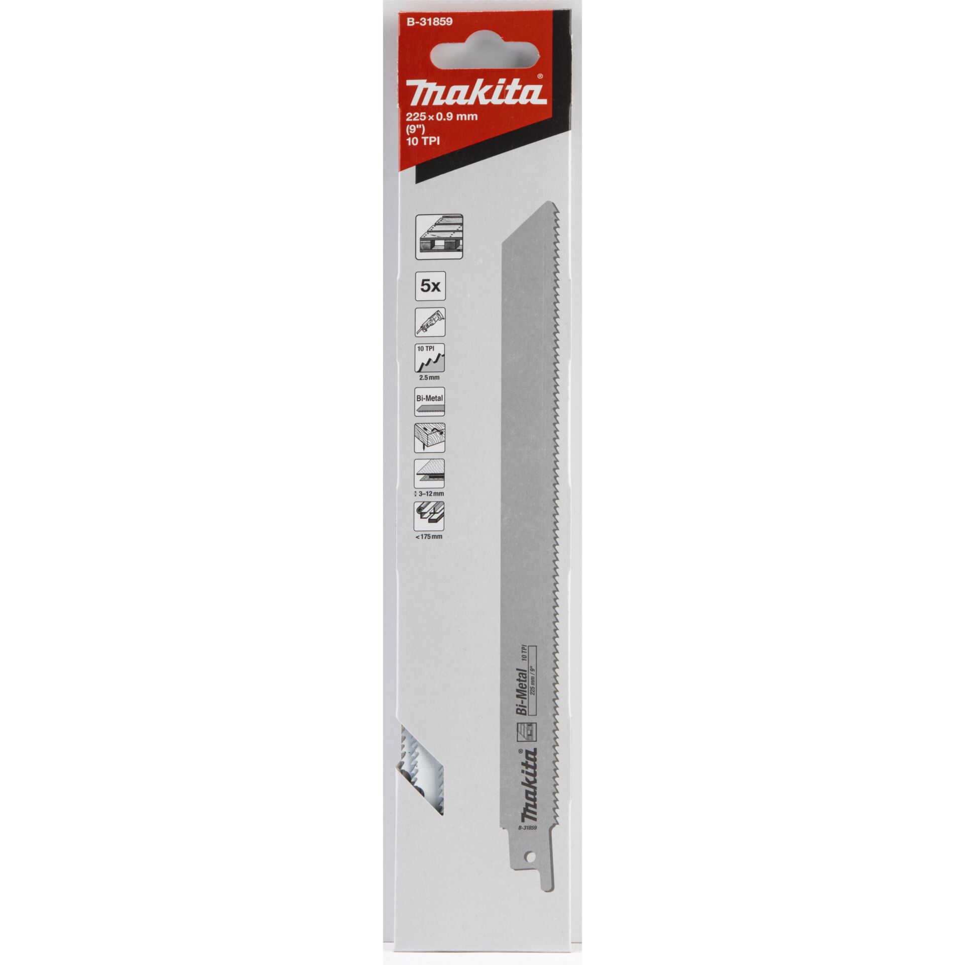 Makita Reciprosaw Blade BIM 225/10Z 5 pcs