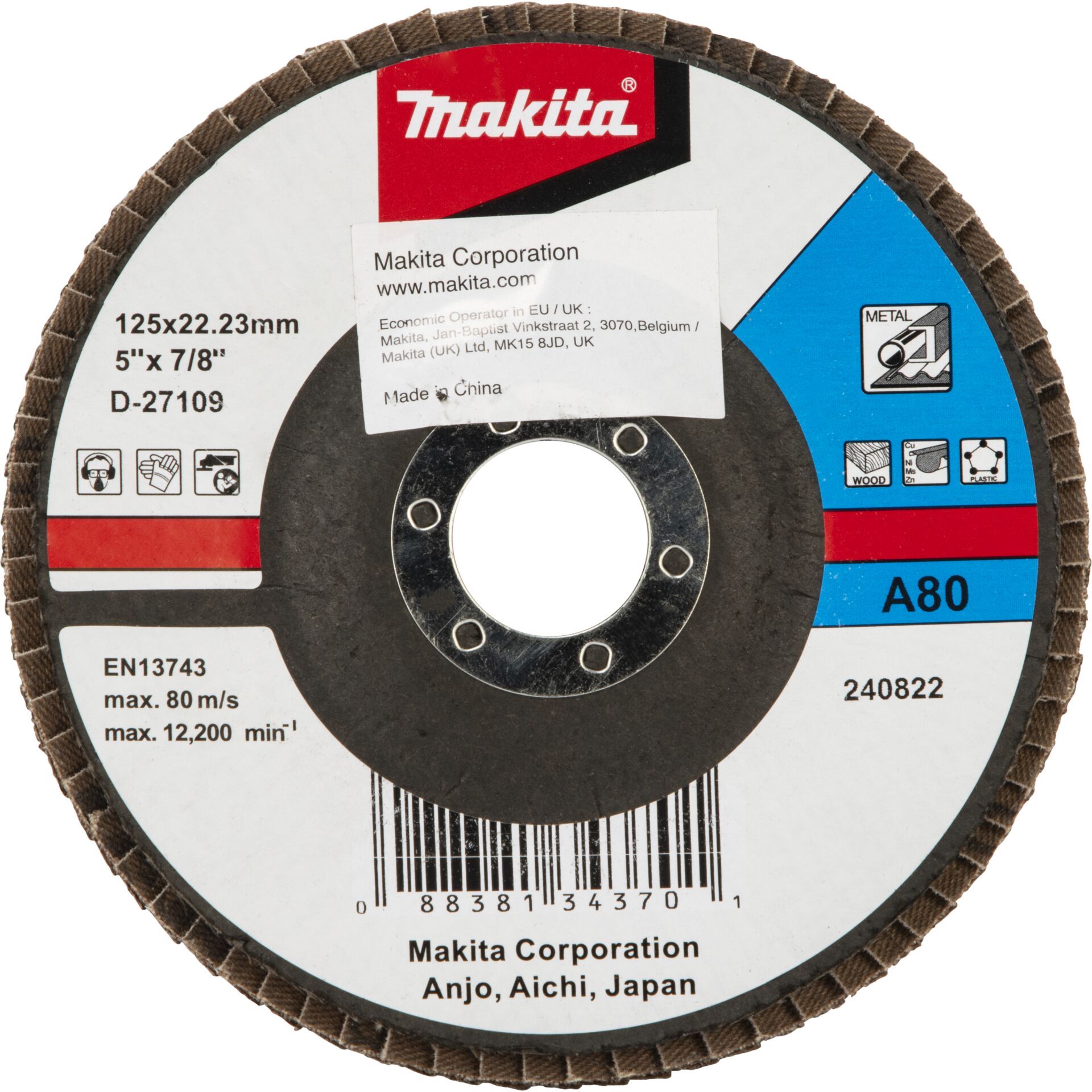 Makita Flap Disc 125mm A80