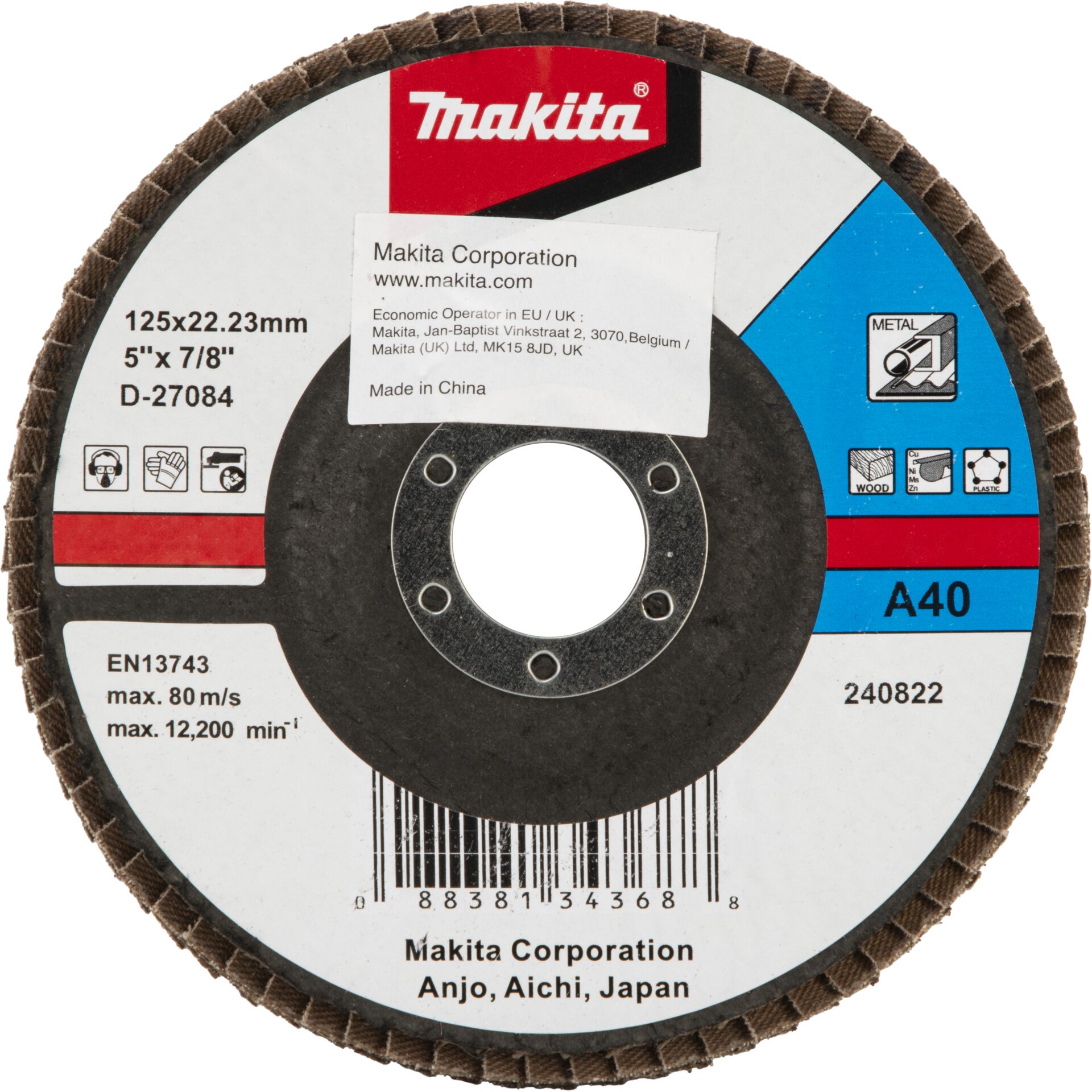 Makita Flap Disc 125mm A40