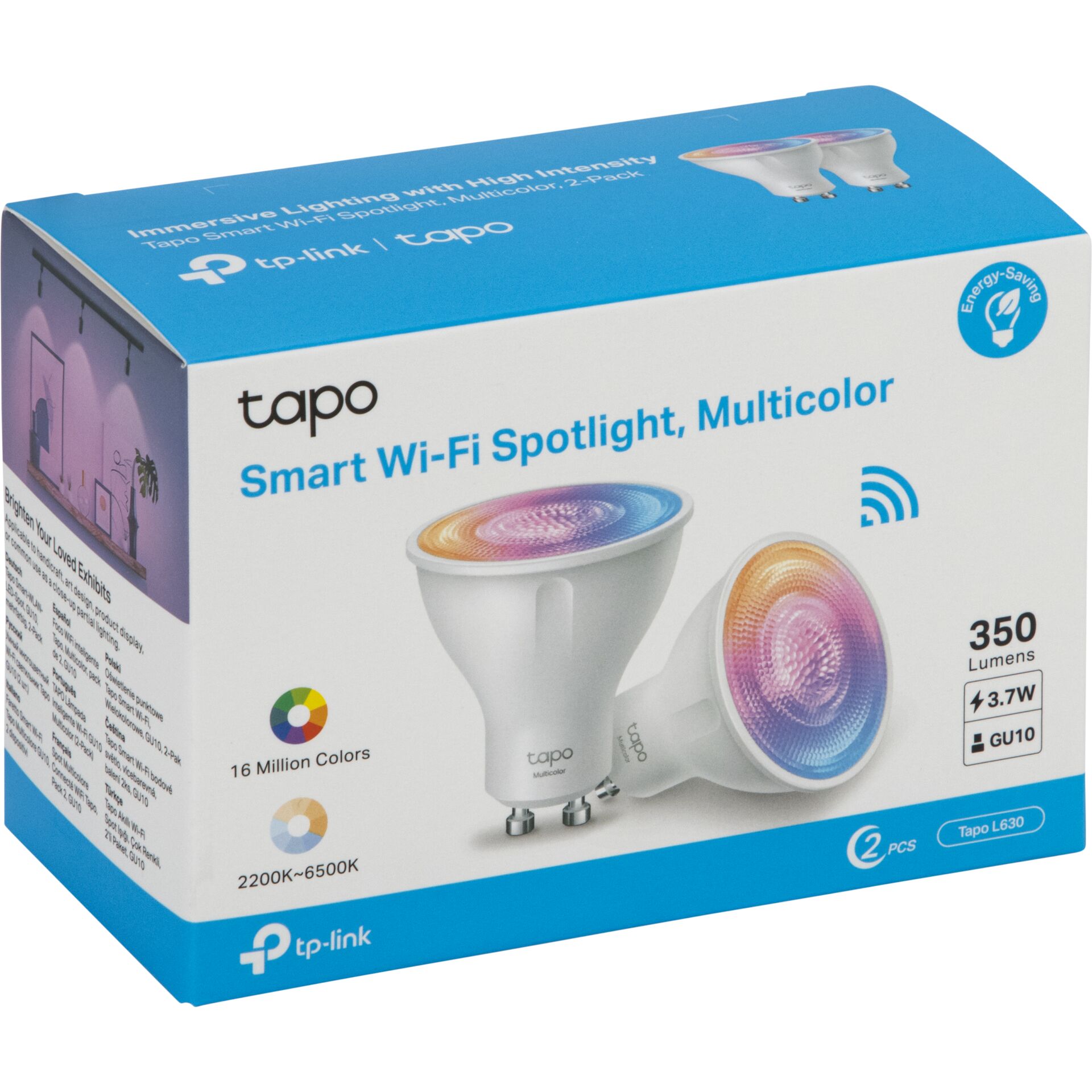 Tapo L630 GU10 (2 Pack) Smart Spotlight Multicolour Bulb