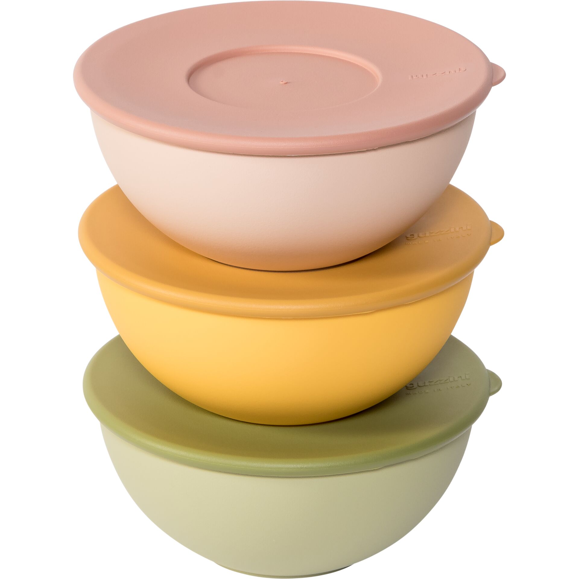Guzzini EVERYWHERE BIO - Set 3 16cm Containers w. lid Assor.col