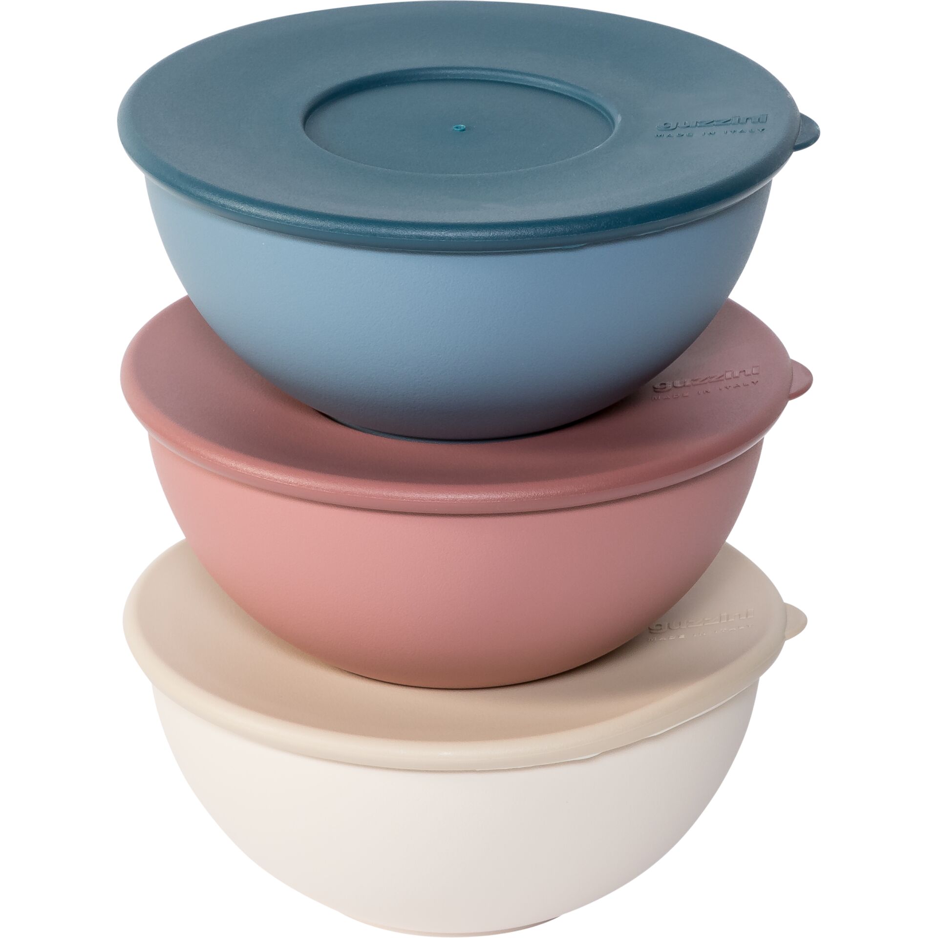 Guzzini EVERYWHERE BIO - Set 3 Bowls with lid Assorted c.