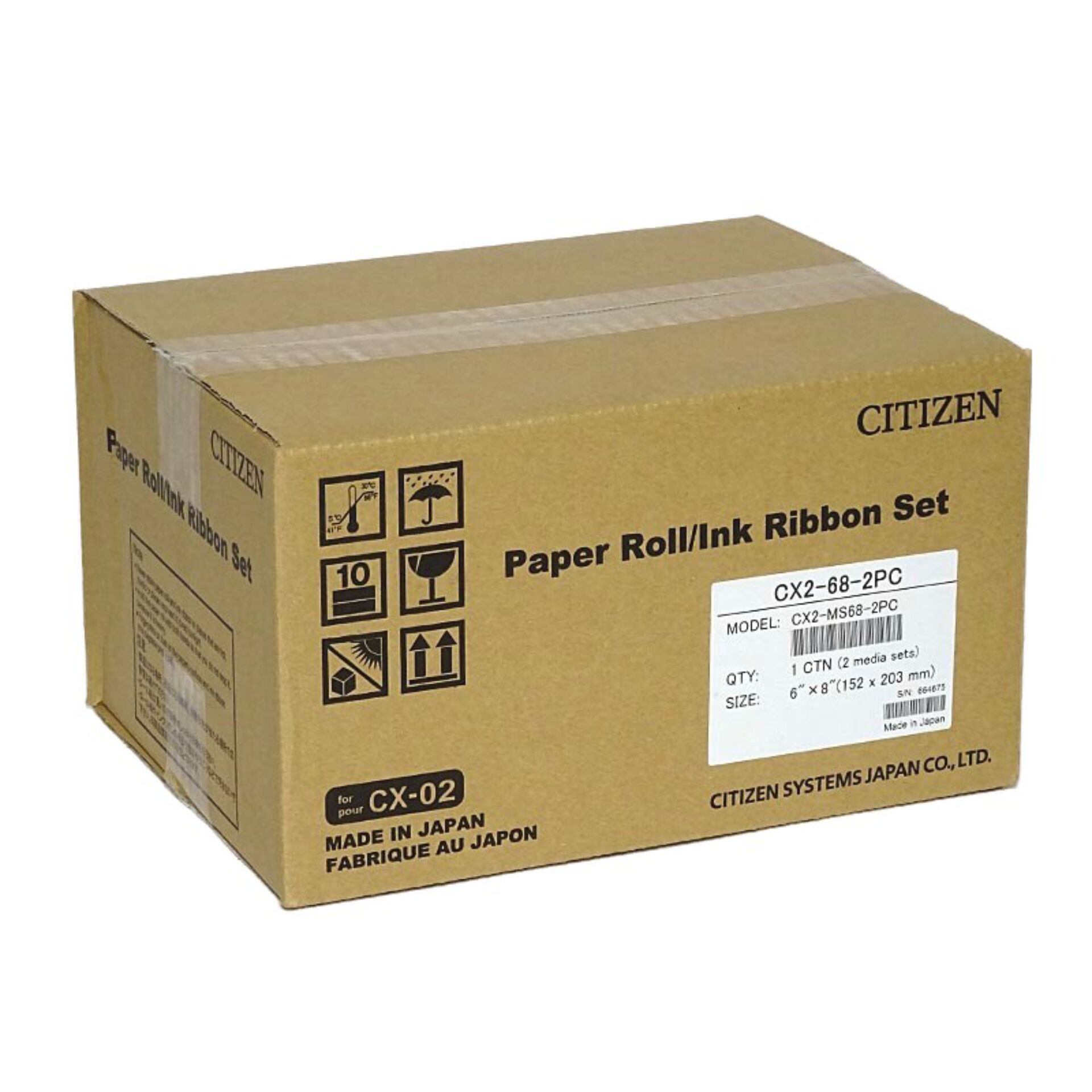 Citizen CX-02 Media Set 6x8 2x 200 Sheets 15x20 cm
