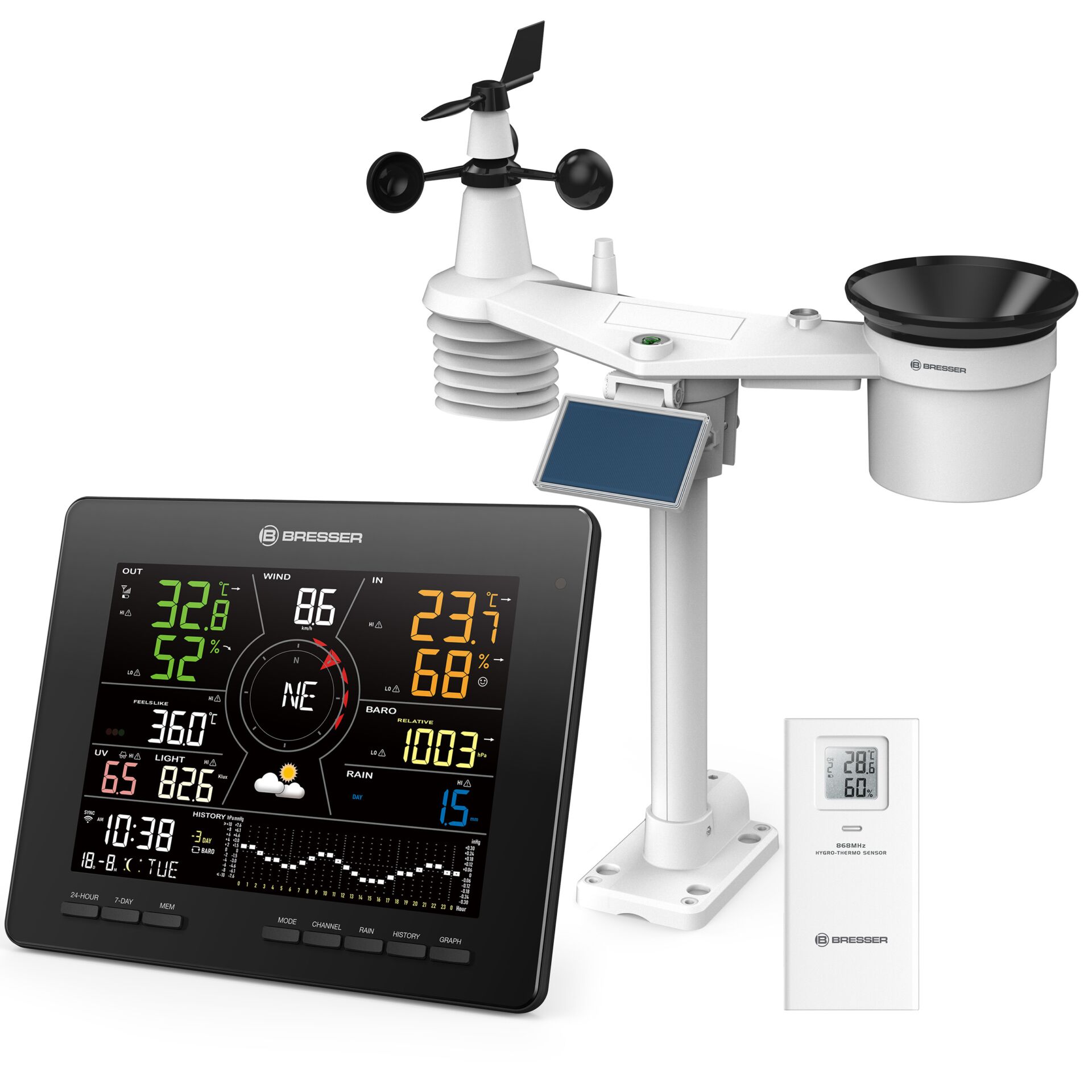Bresser Wetter Center 7-in-1 4cast MD Funk