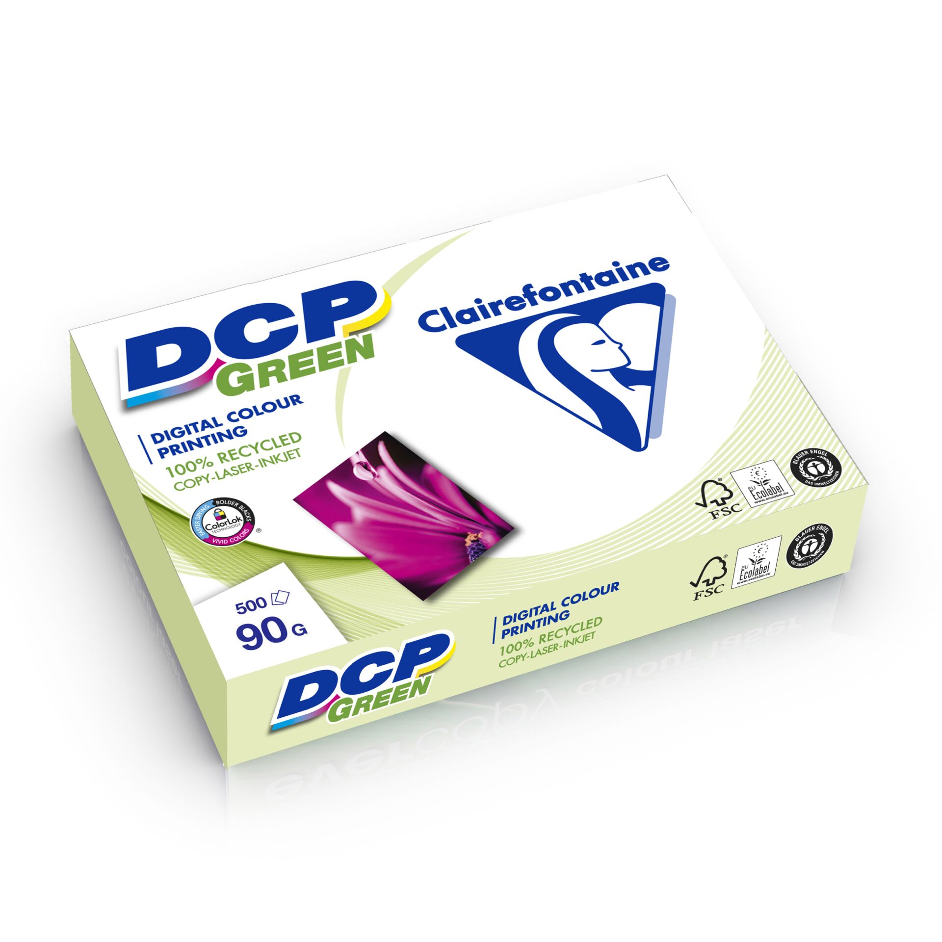 Clairefontaine DCP Green 90 g A 4 Recycled Paper 500 Sheets