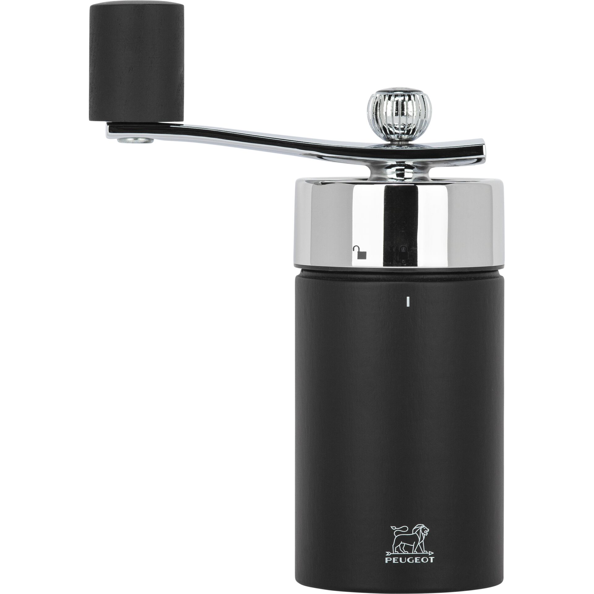 Peugeot Isen Nutmeg Mill 15 cm with Crank black