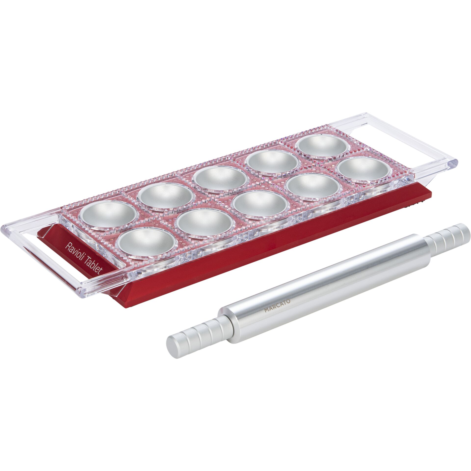 Marcato Ravioli Tablet Ravioli Tray red