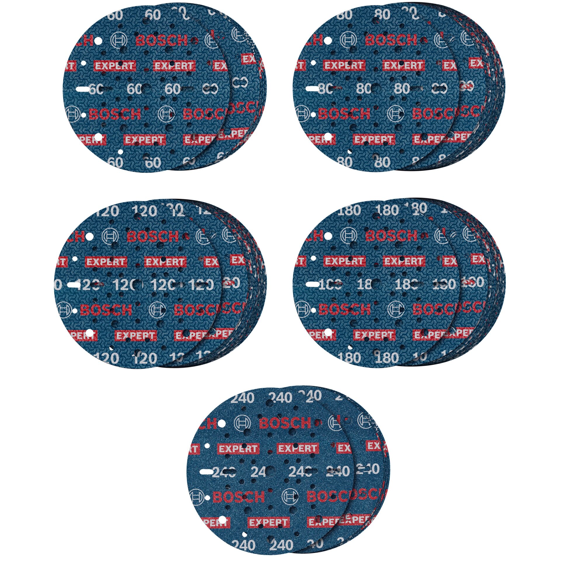 Bosch EXP O780 Foil Sanding Disc Set,150mm,55St