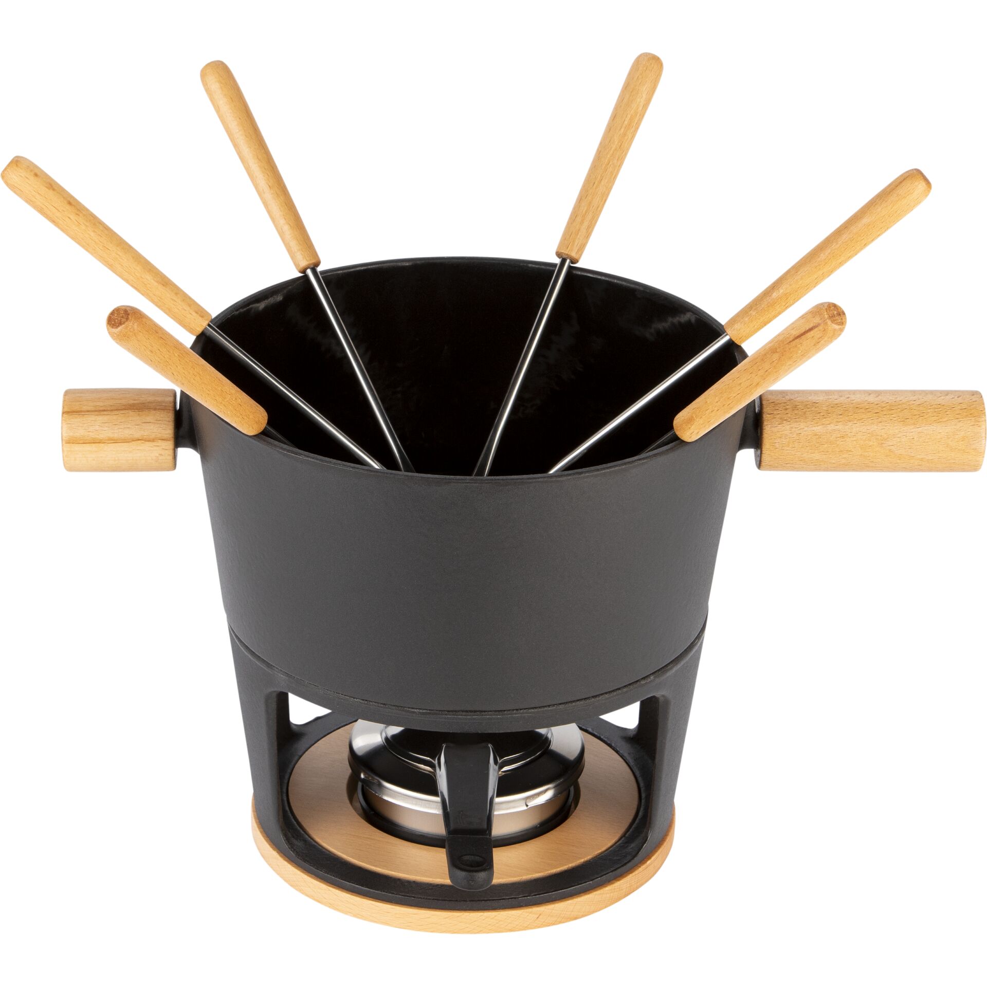 Stöckli Cheese Fondue Set Titlis Big 3,2l black