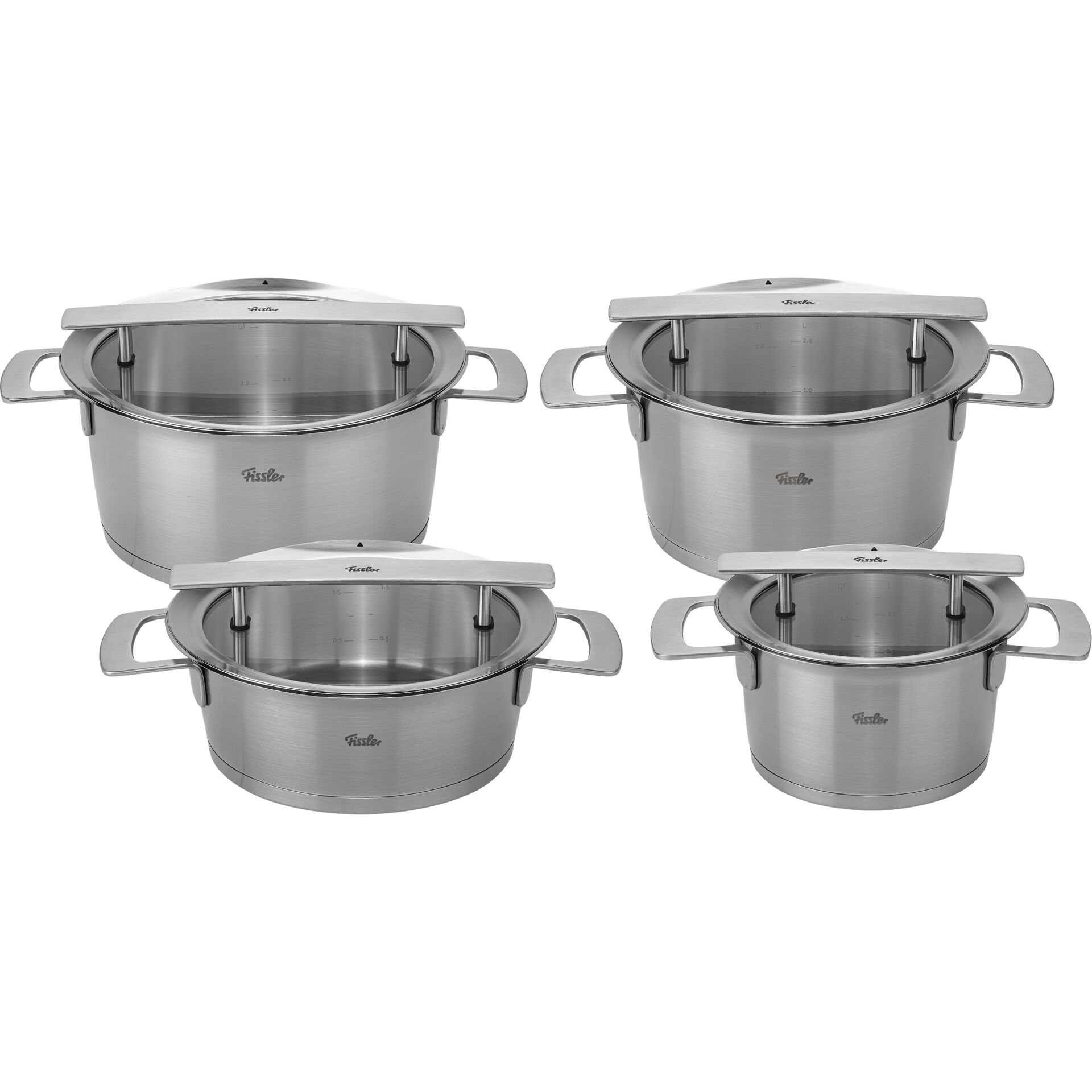 Fissler Phi Collection 4-Pc. Cookware Set with Glass Lids