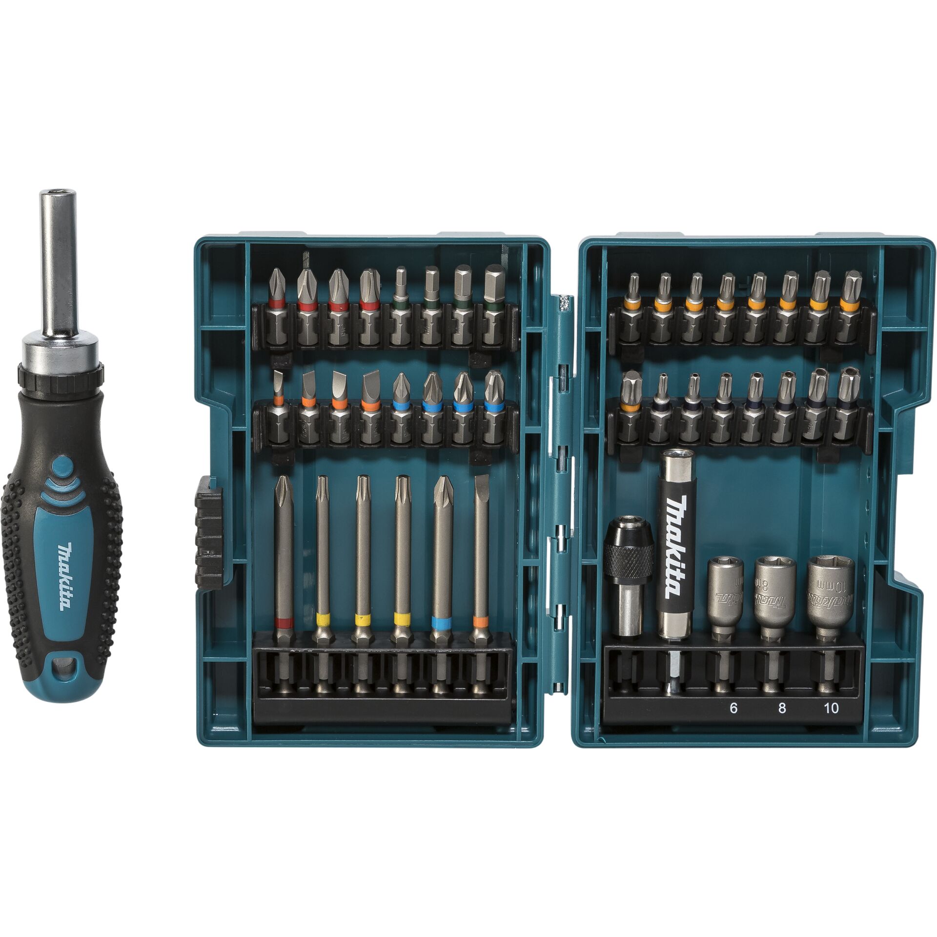 Makita E-25096 Bit Set with Ratchet Handle, 44 pcs