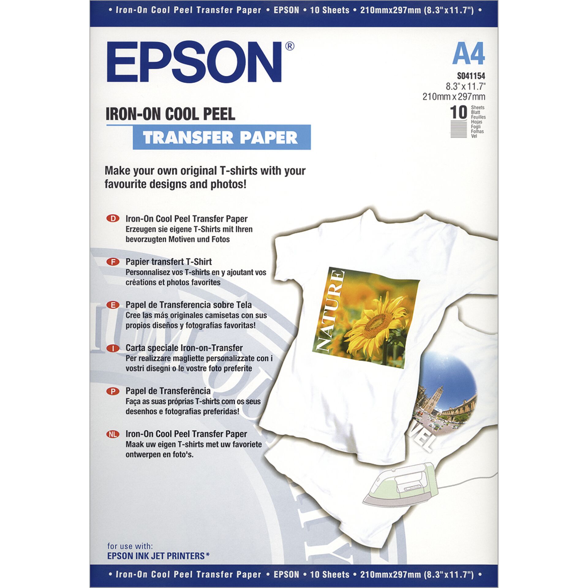 Epson T-Shirt Foil A 4, 10 Sheets S 041154