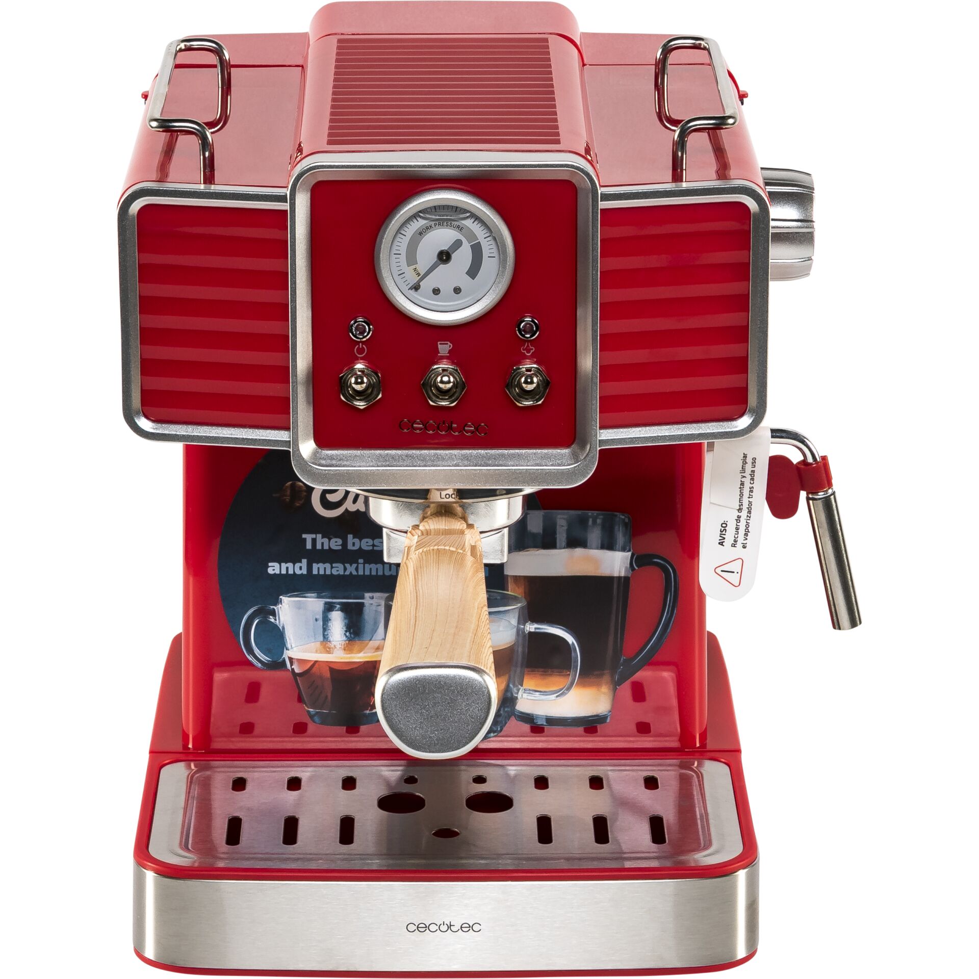 CECOTEC Power Espresso 20 Tradizionale Light Red