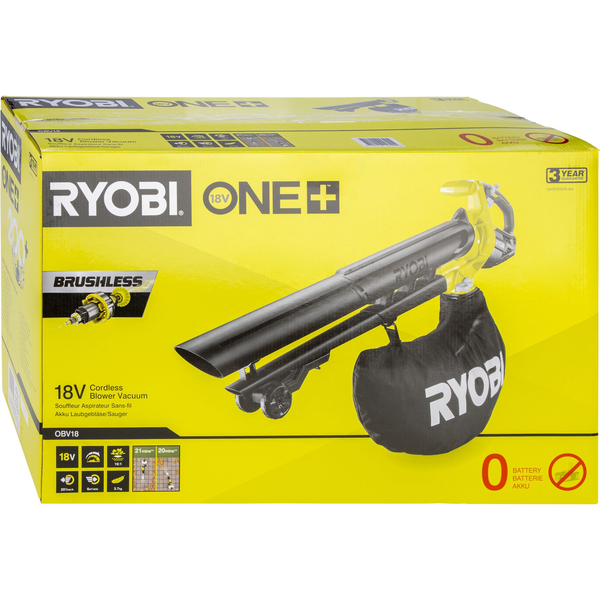 Ryobi OBV18 18V Cordless Leaf Vacuum and Blower