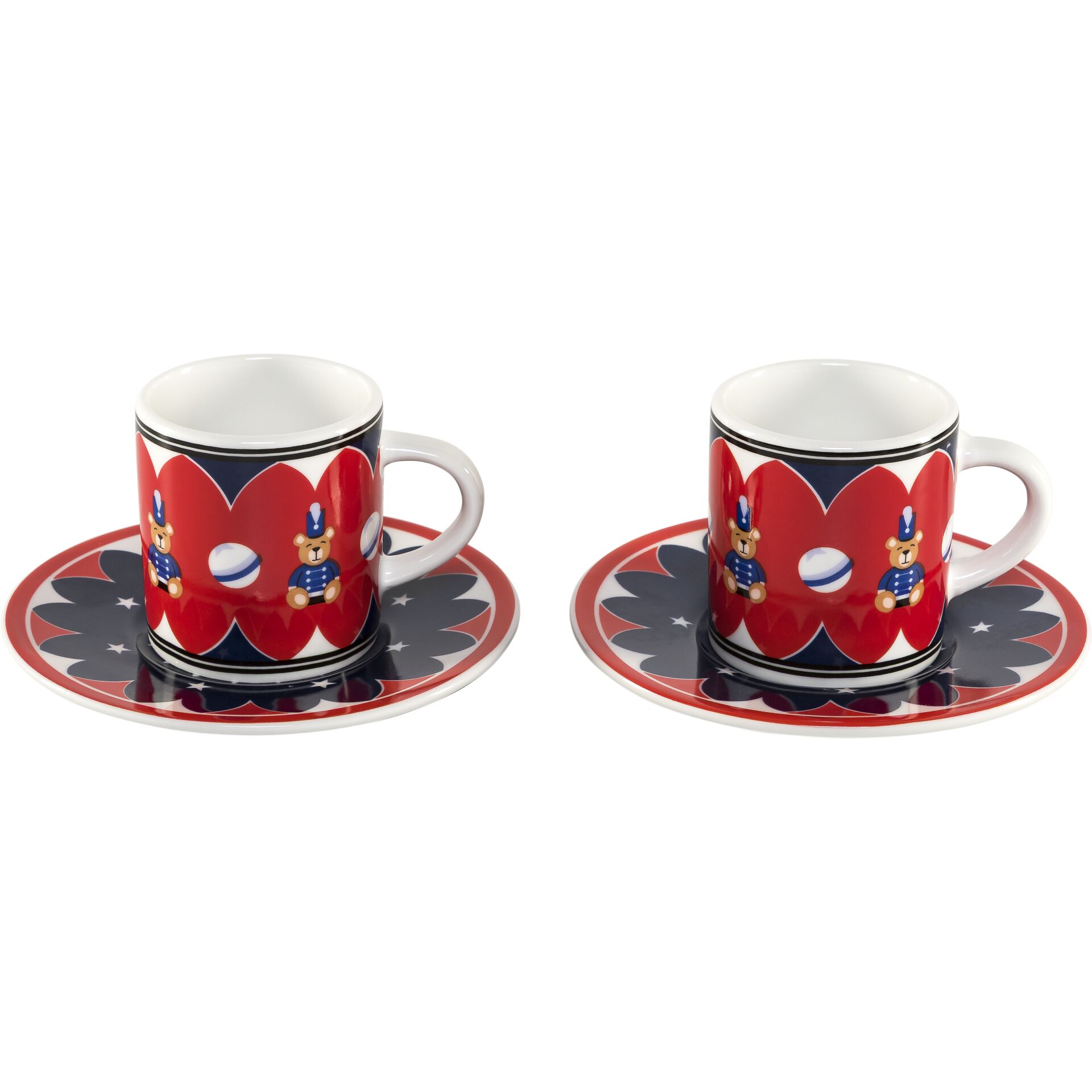 Bialetti Set 2 Espresso Cups with saucers Joyful Memories