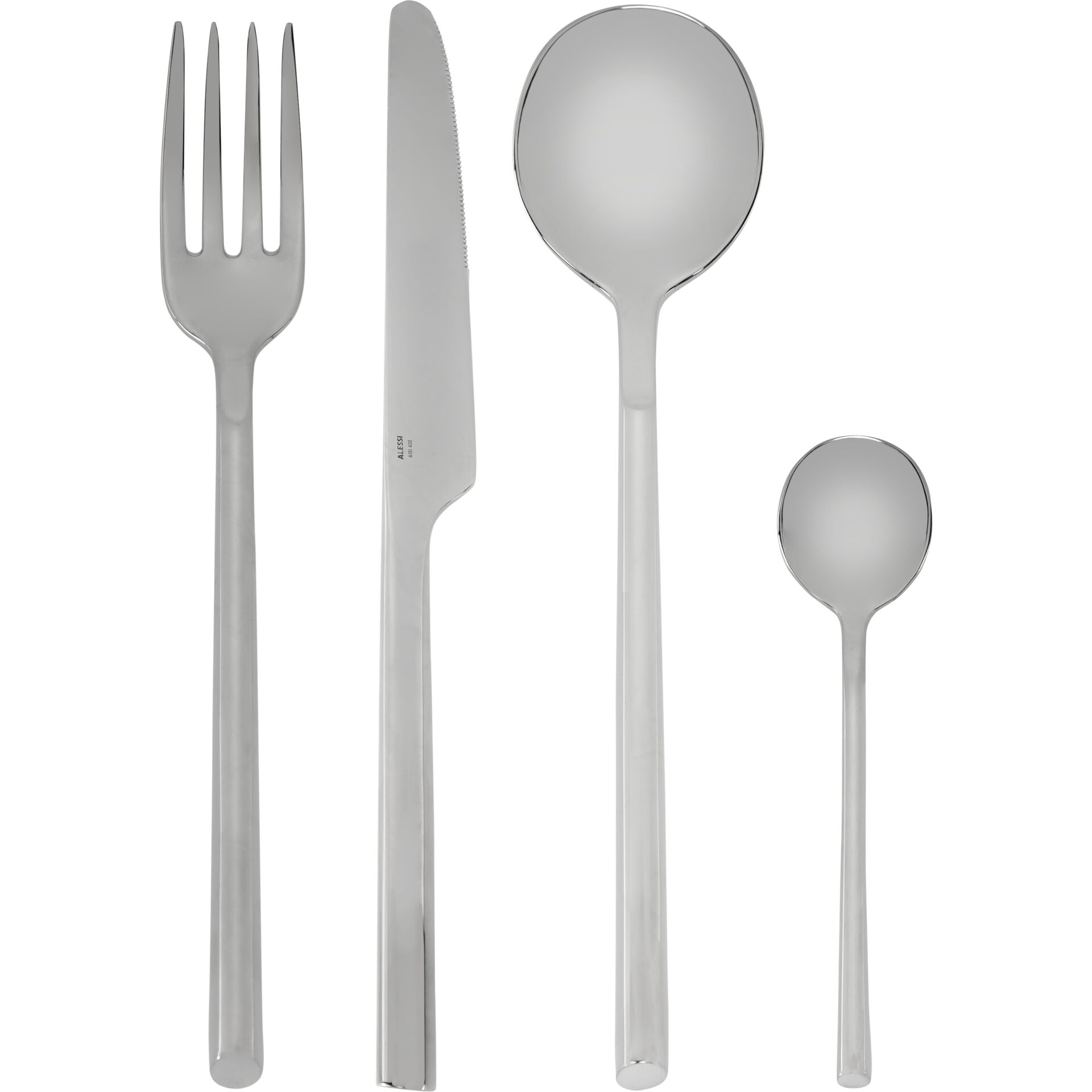 Alessi Clivo cutlery set 24 pcs. silver