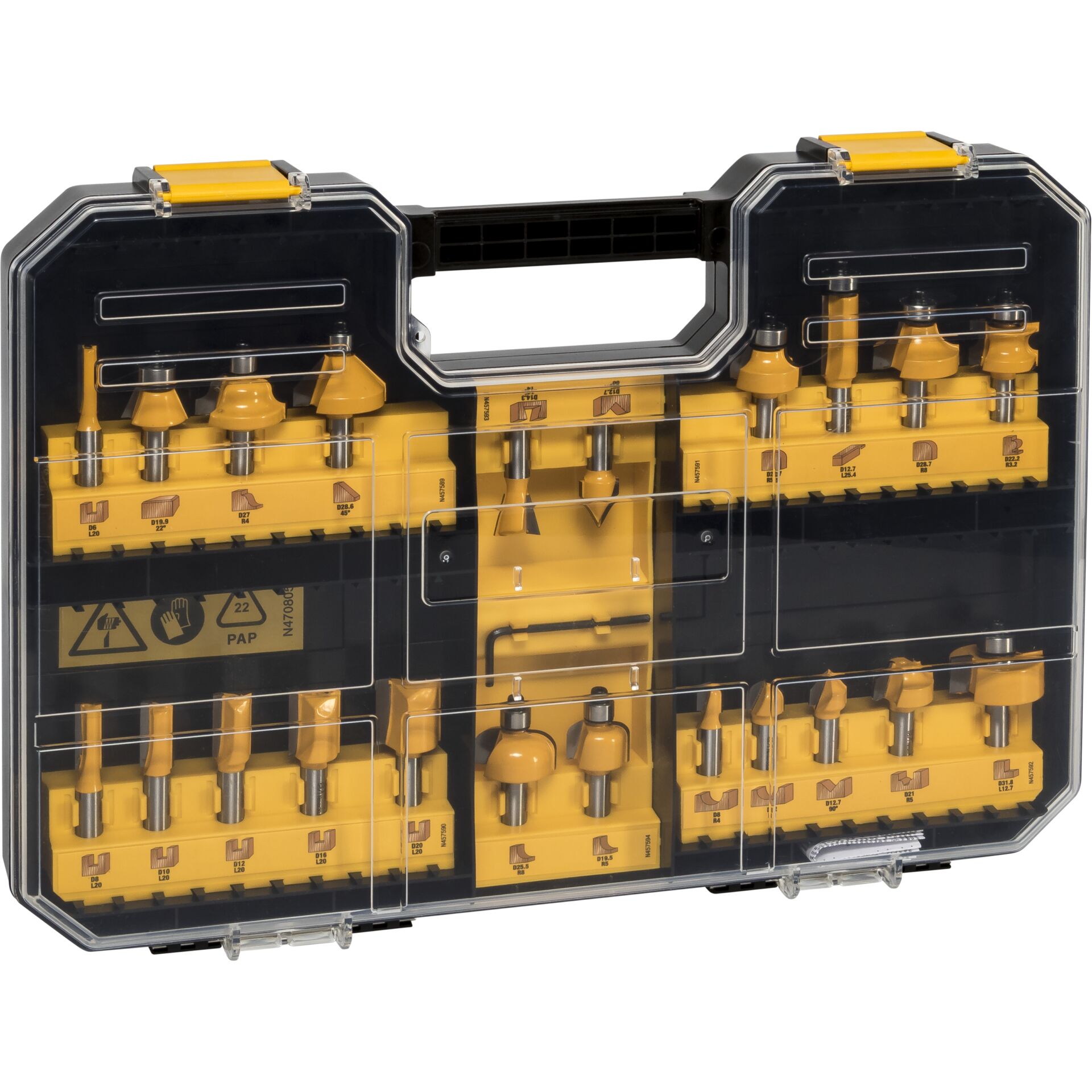DeWalt DT90017-QZ Router Bit Set, 22 pcs