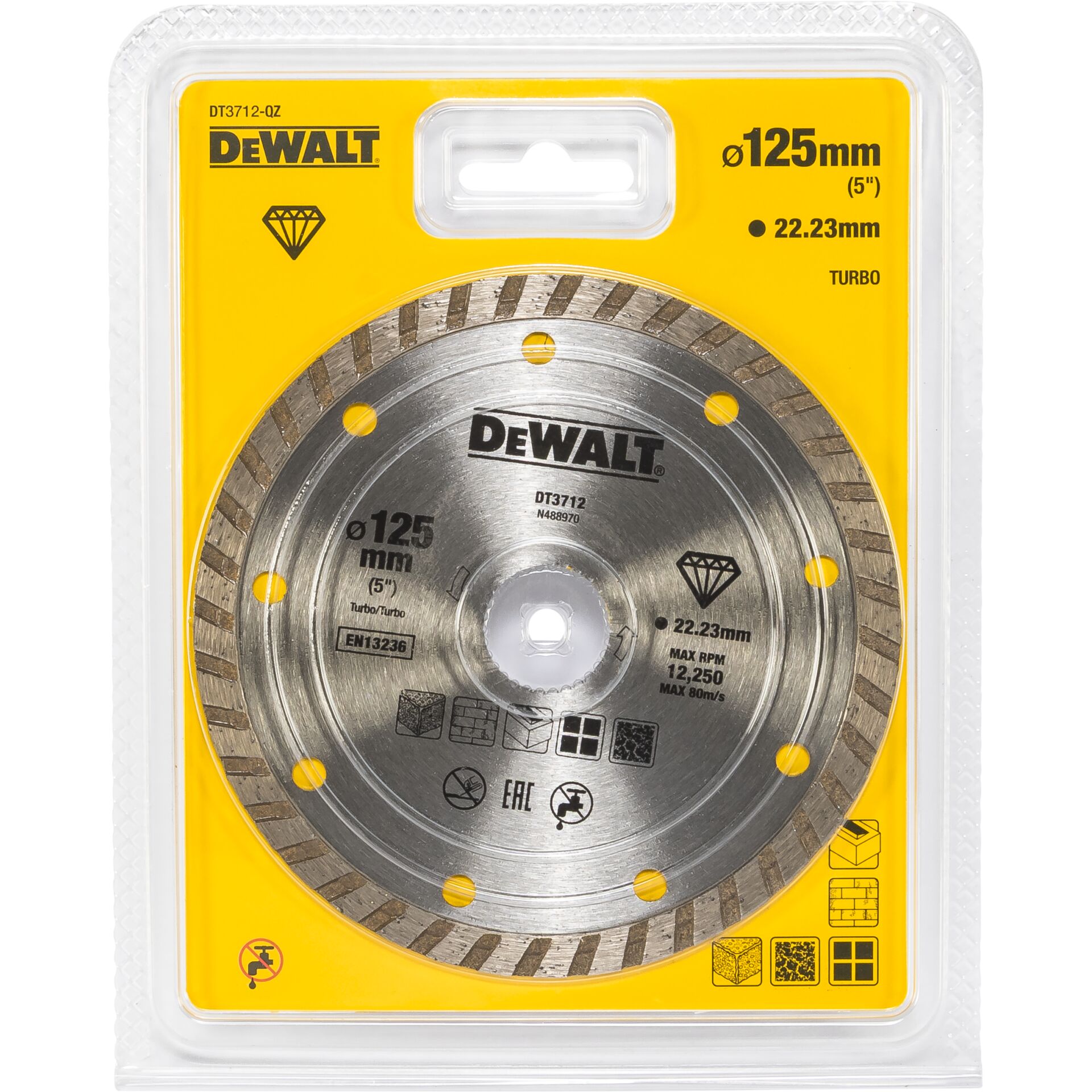 DeWalt DT3712-QZ Diamond Cutting Disc, 125mm