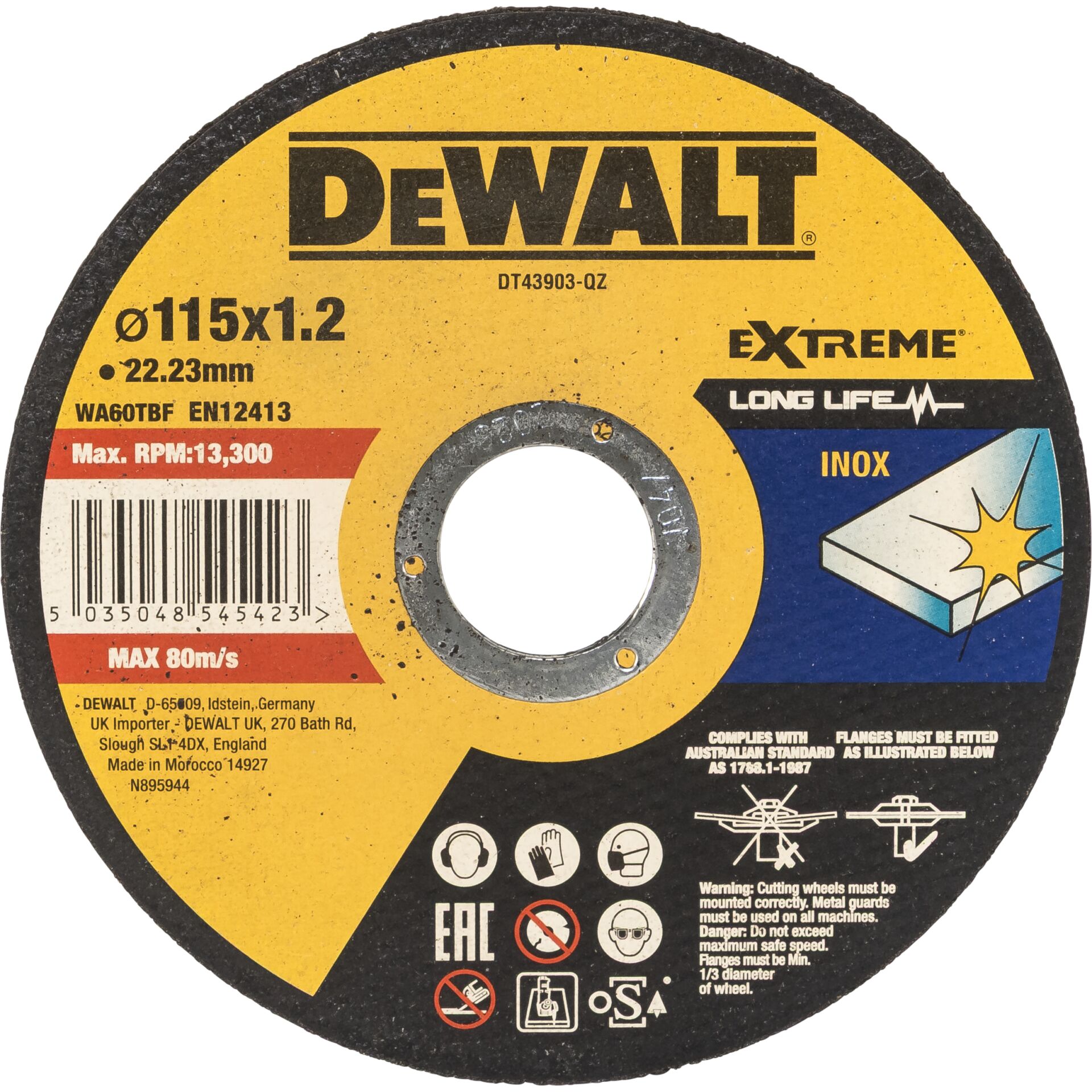 DeWalt DT43903-QZ EXTREME Cutting Disk 115mm