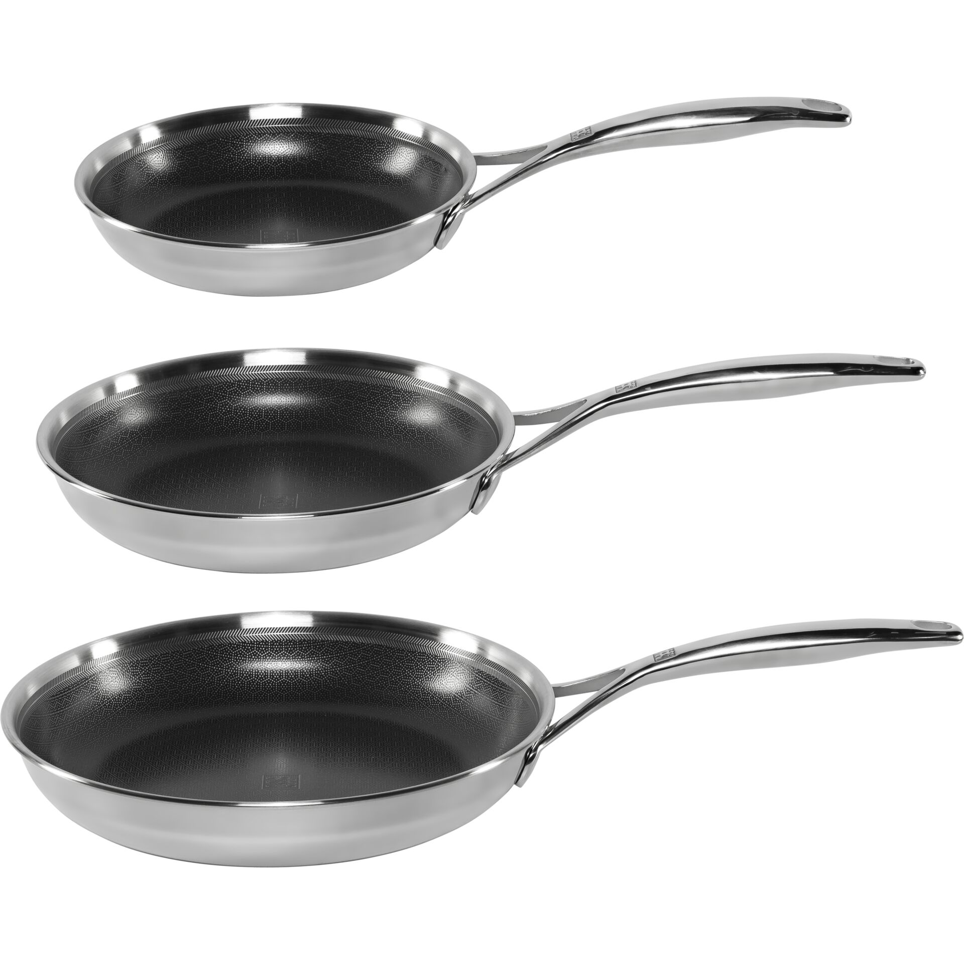 ZWILLING Peak Stain.Steel 18/10 Frying Pan 3-Pc (20+24+28)