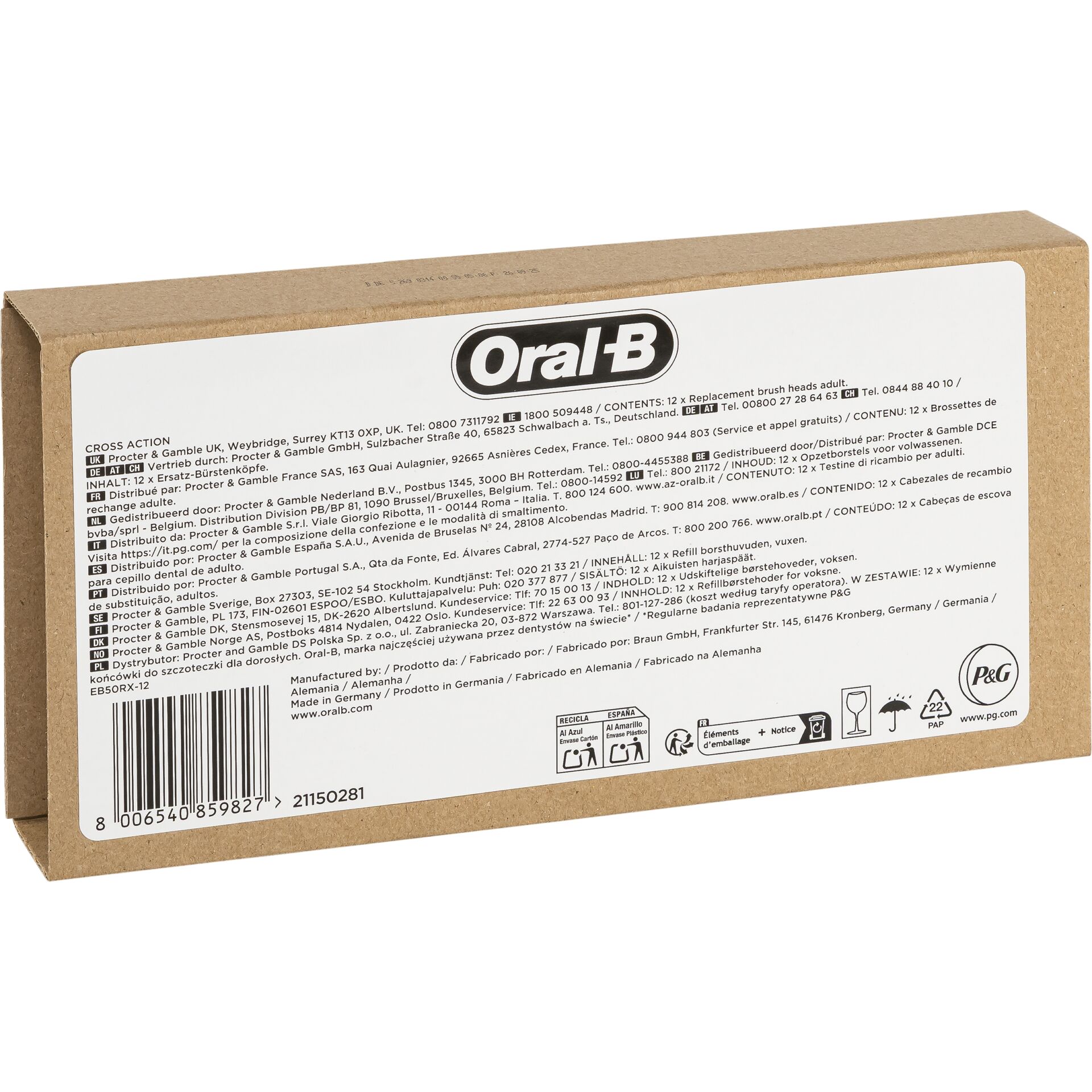 Oral-B Toothbrush heads FFU Pro CrossAction 12 pcs.