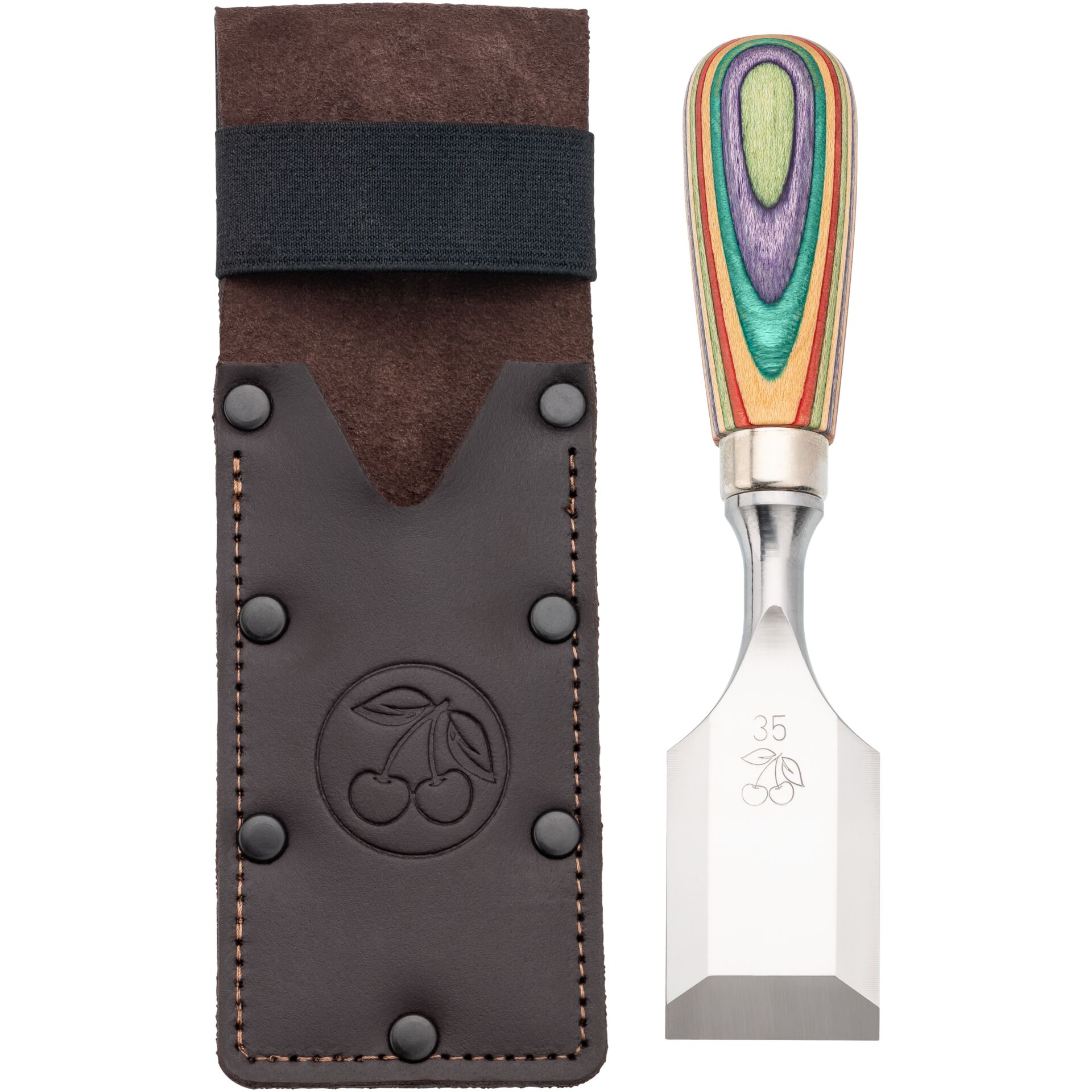 Kirschen W.I.N.A.C. Short chisel in leather holster, 35 mm