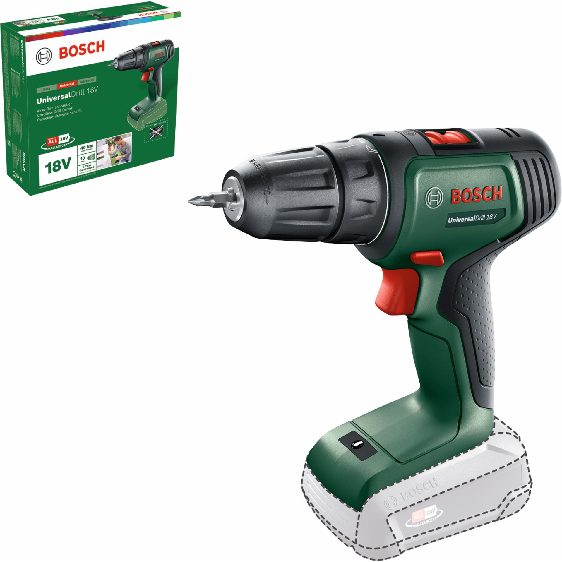 Bosch UniversalDrill 18V Cordless Drill/Driver